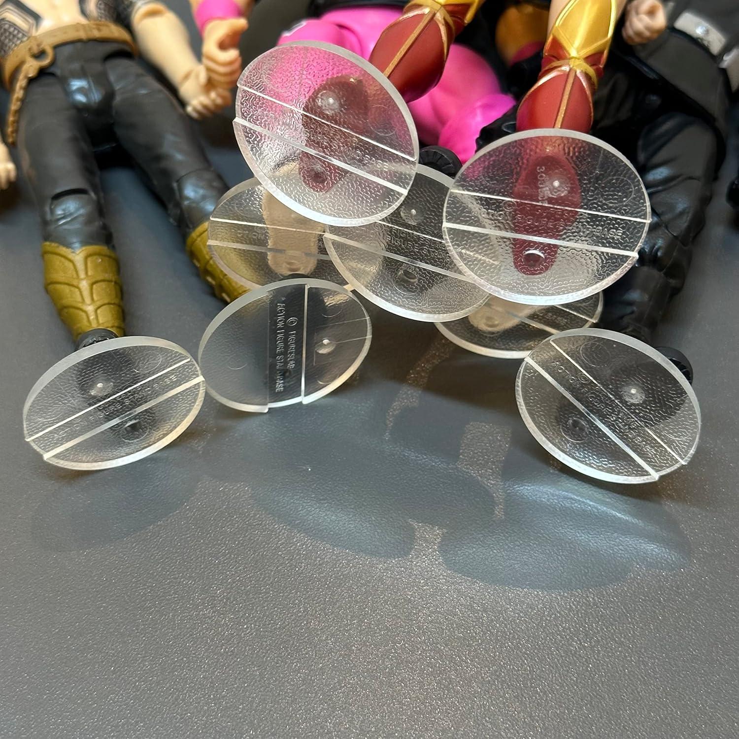 100 Soportes para Figuras de Acción FIGURESLAB 6" Transparentes