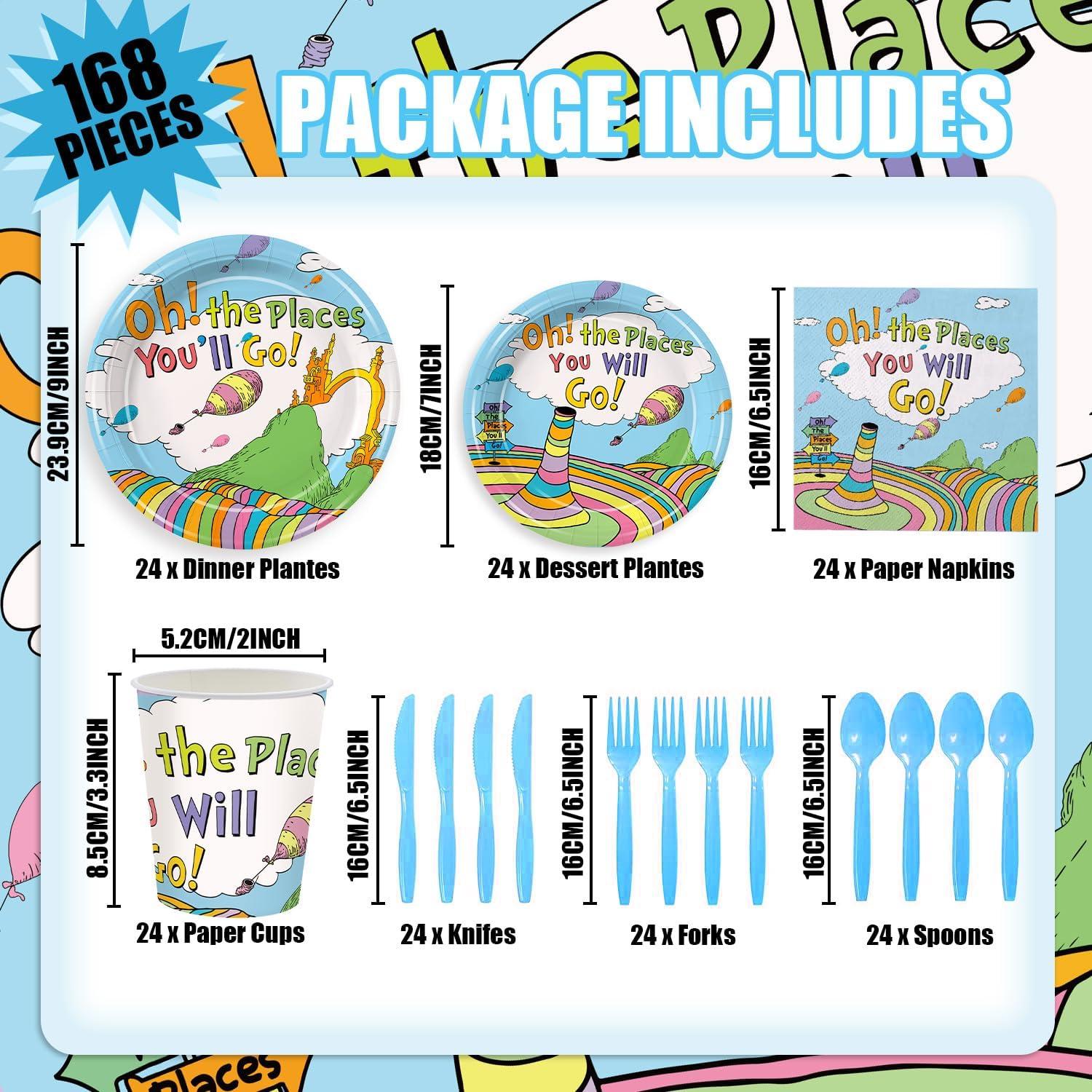 Juego de Vajilla de Fiesta Chicvizi 168 Piezas para 24 Invitados