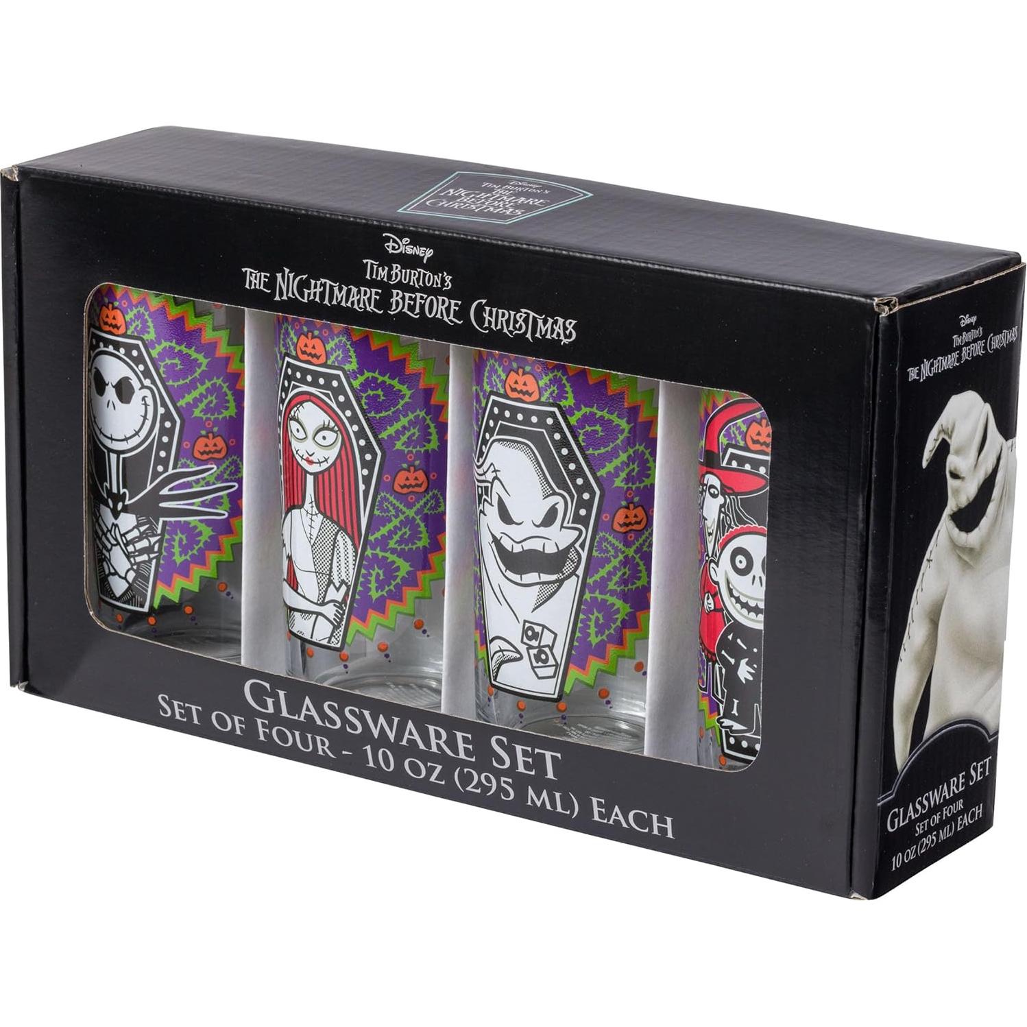 Conjunto de 4 vasos de cristal Silver Buffalo 0.29L El extraño mundo de Jack