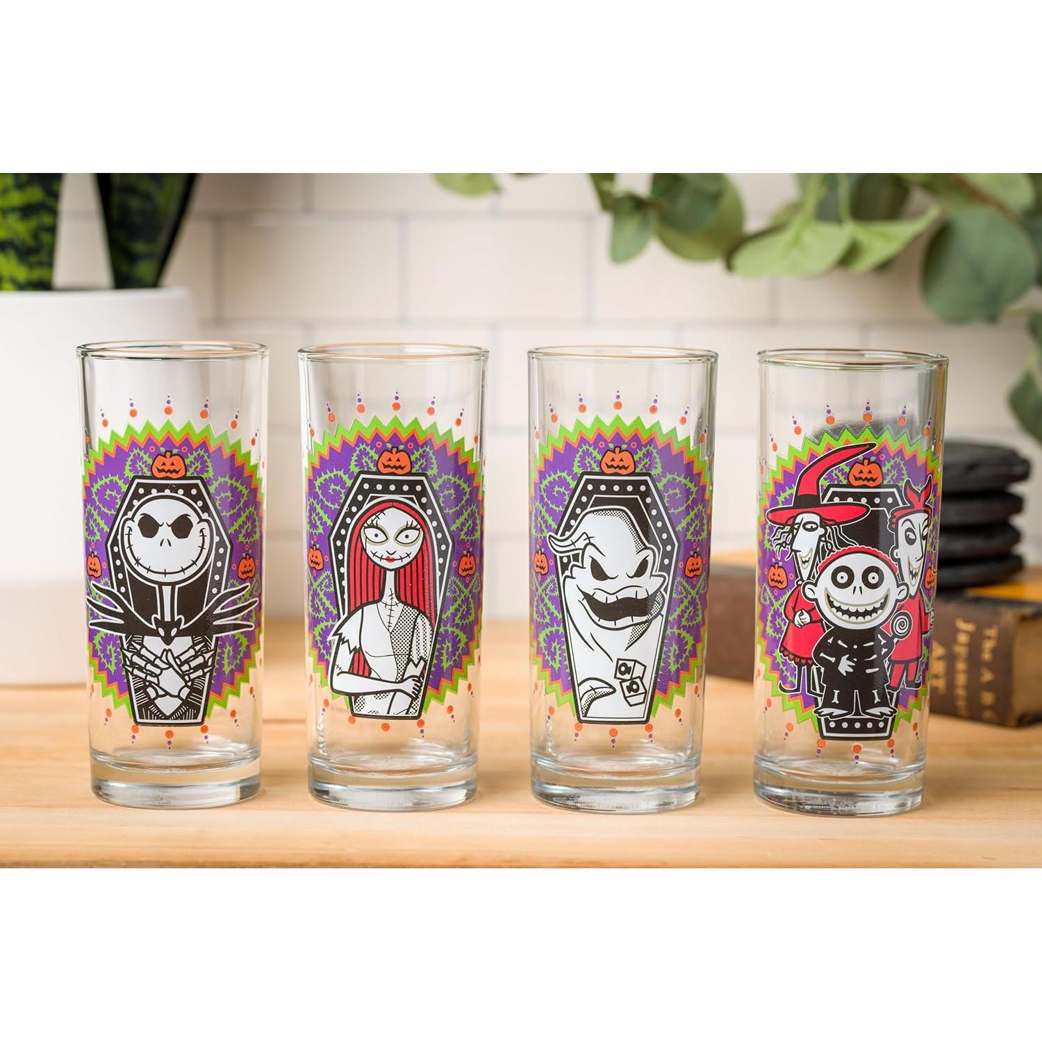 Conjunto de 4 vasos de cristal Silver Buffalo 0.29L El extraño mundo de Jack