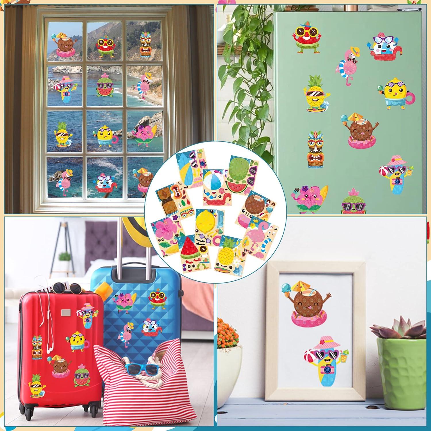 Stickers Holográficos Hawaii HubirdSall 40 Pcs Verano Playa