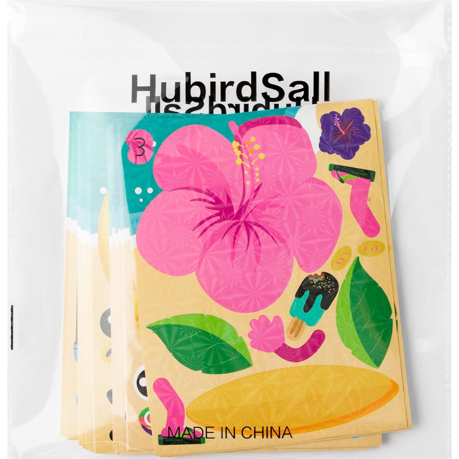 Stickers Holográficos Hawaii HubirdSall 40 Pcs Verano Playa