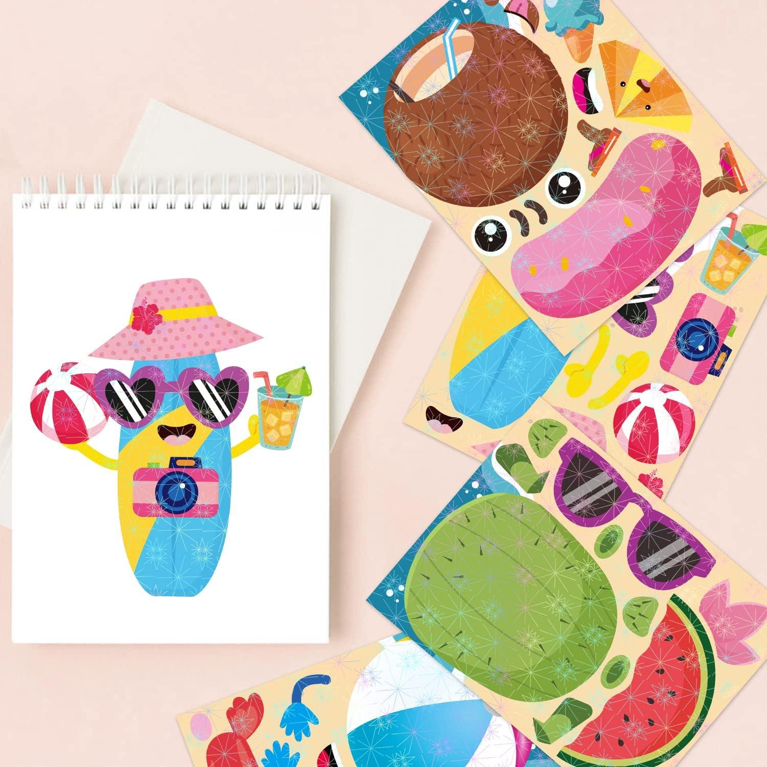 Stickers Holográficos Hawaii HubirdSall 40 Pcs Verano Playa