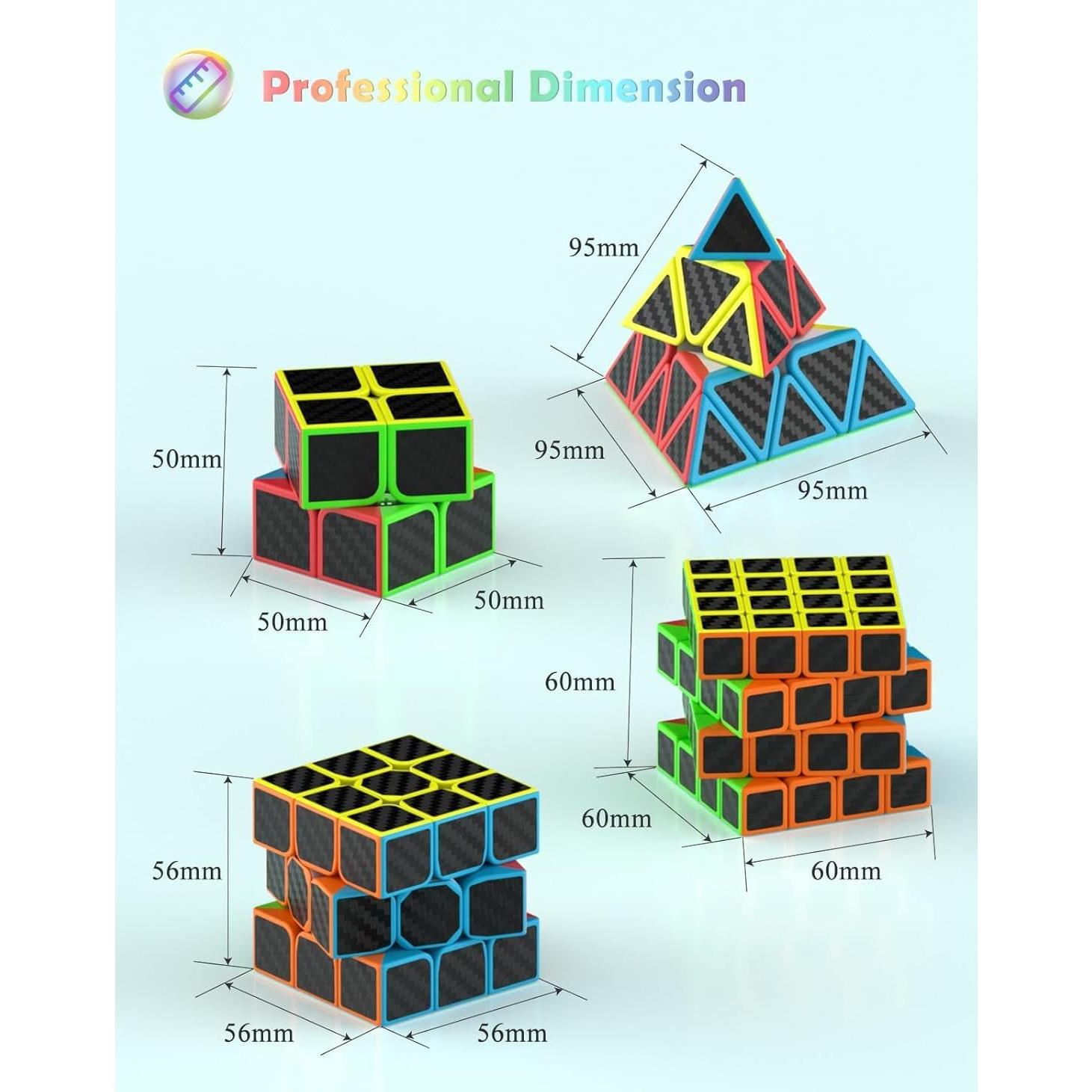 Conjunto de Cubos de Velocidad Roxenda 2x2 3x3 4x4 y Pirámide