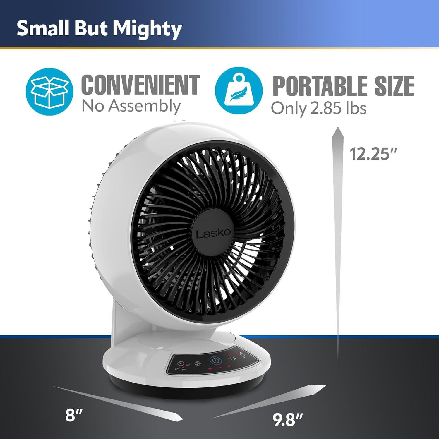 Ventilador de Mesa Lasko Whirlwind 3 Velocidades Control Remoto