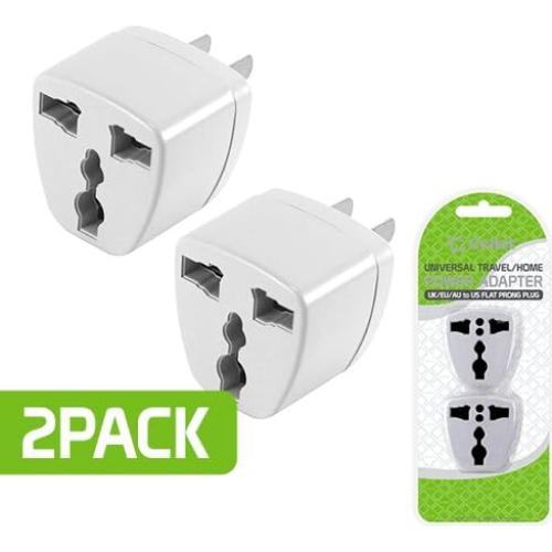 Adaptador de Enchufe de Viaje Cellet CNFPIN2 - 2 Paquete Blanco
