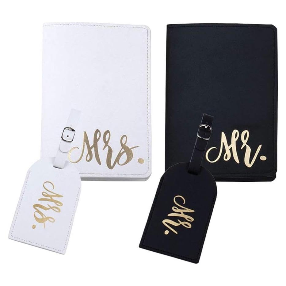Soporte de Pasaporte y Etiquetas de Equipaje Mr. & Mrs. - KATIE LOXTON