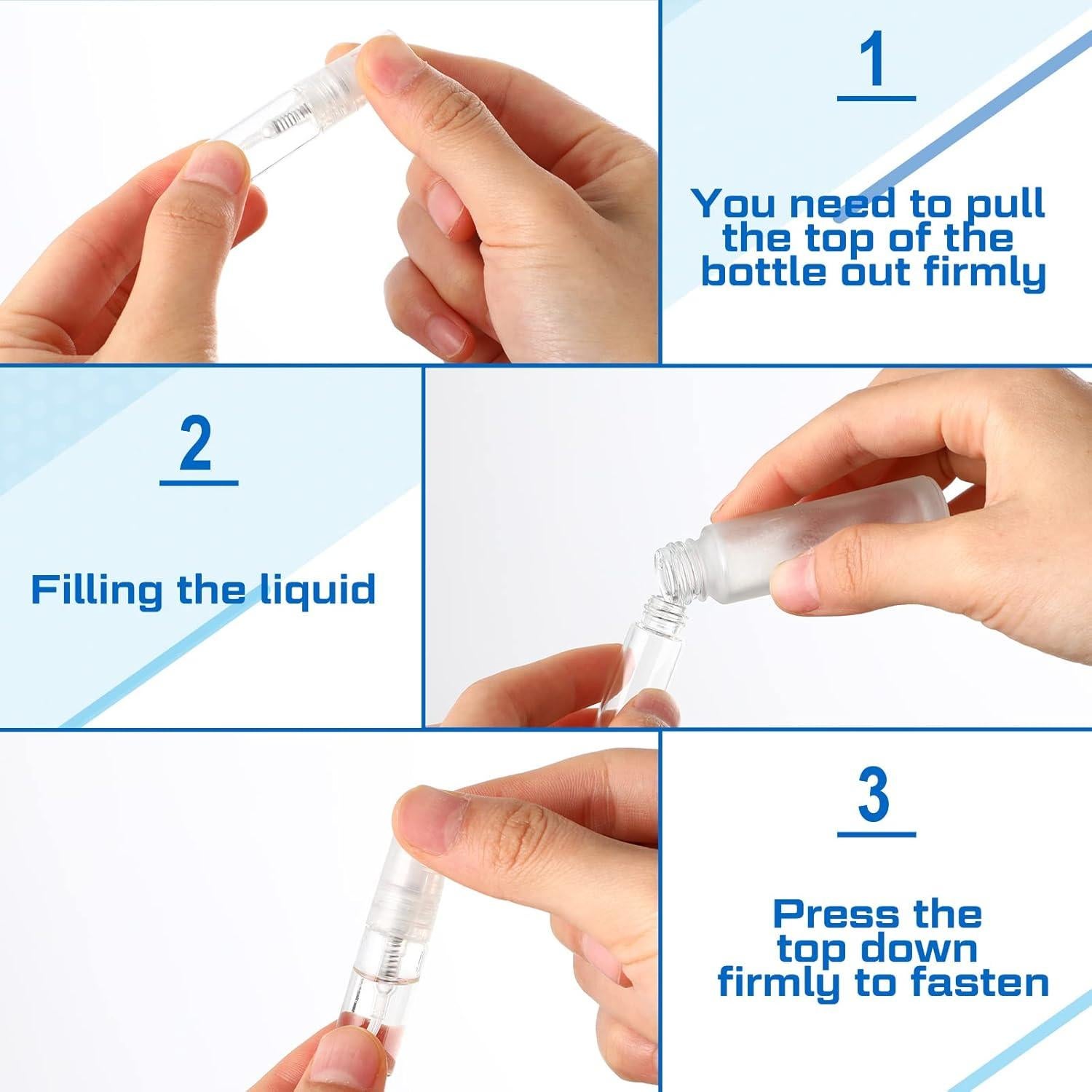 100 Mini Botellas Spray Vidrio 3ml Lallisa Recargables