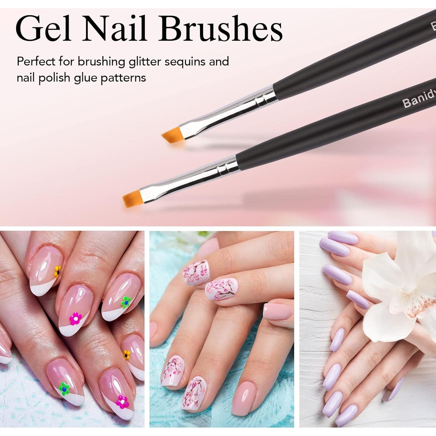 Set de Pinceles de Arte de Uñas Banidy - 6 Piezas Doble Cabeza