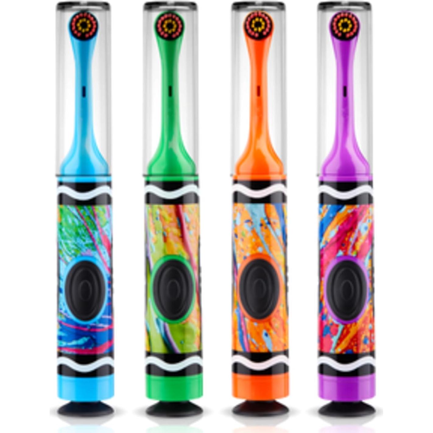 Cepillo de dientes eléctrico GUM Crayola para niños cerdas suaves