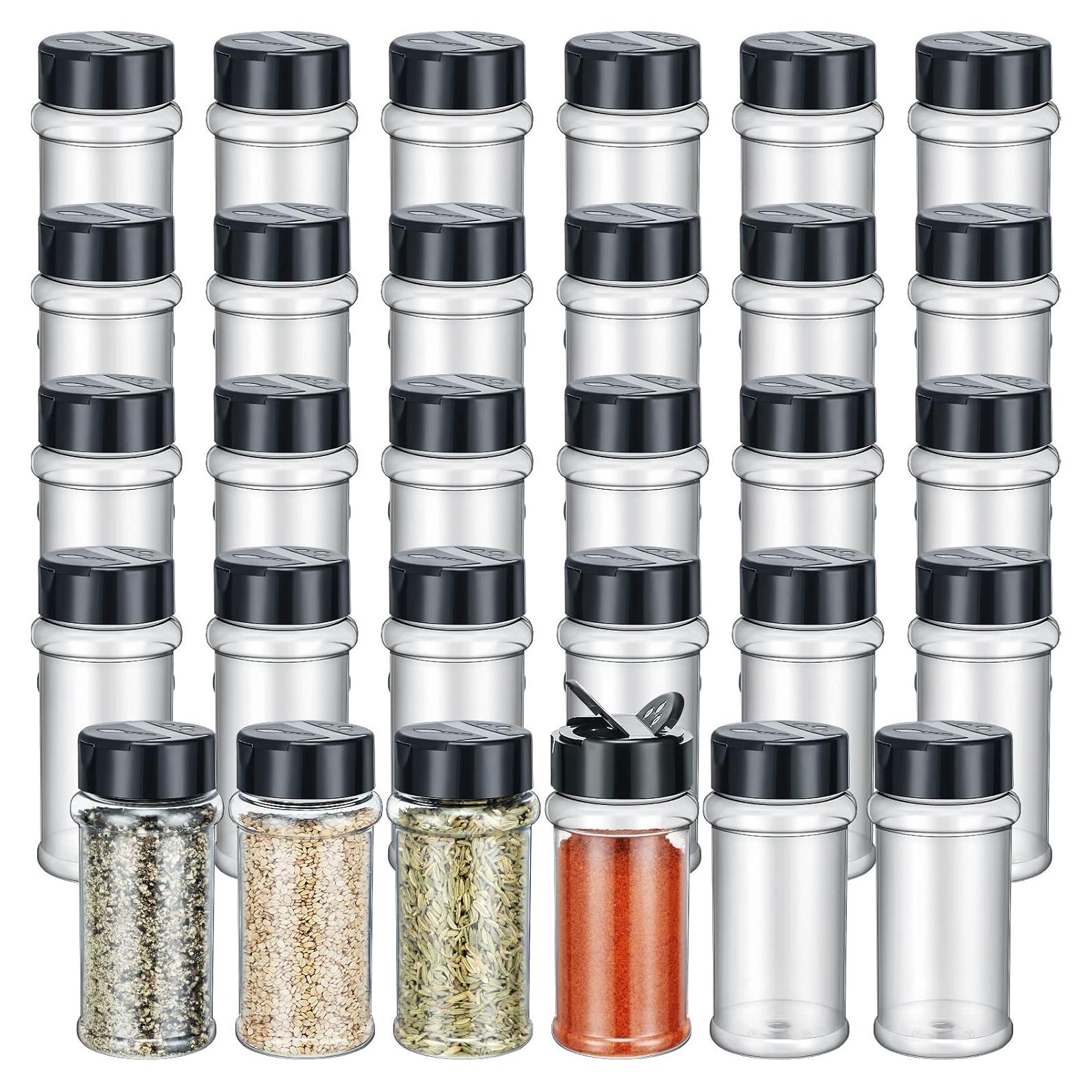 Tarros de Especias Jadive 36 Pcs Plástico 156 ml Transparentes