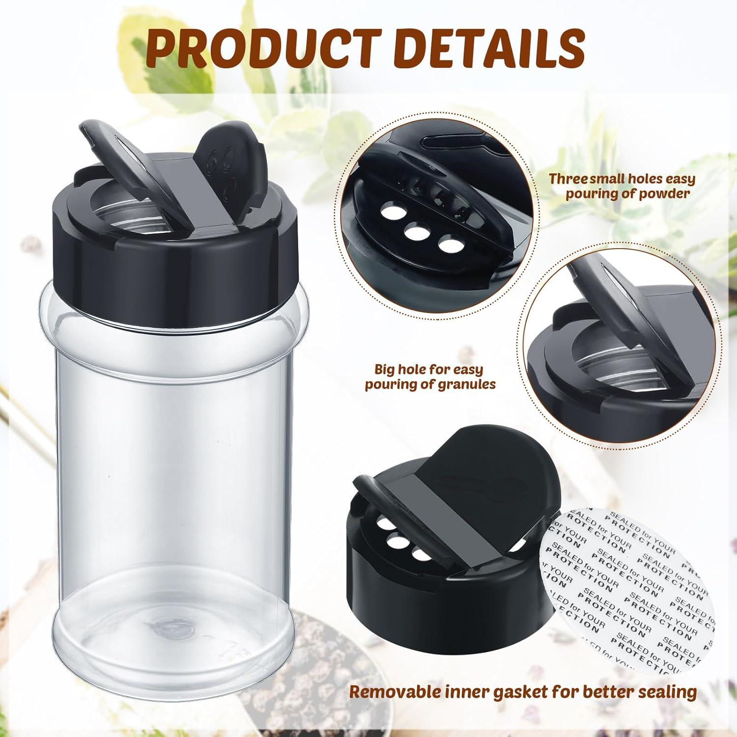 Tarros de Especias Jadive 36 Pcs Plástico 156 ml Transparentes