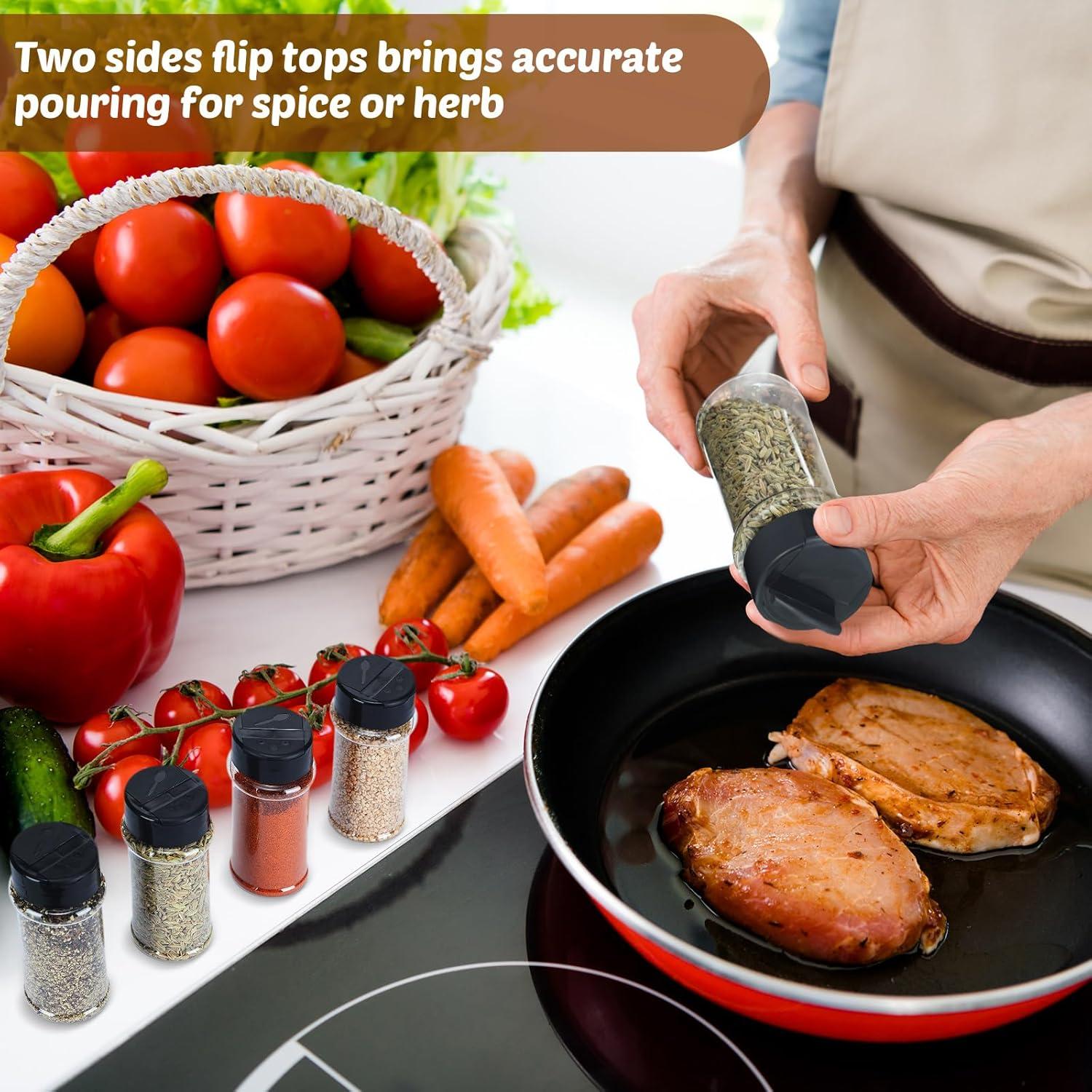 Tarros de Especias Jadive 36 Pcs Plástico 156 ml Transparentes