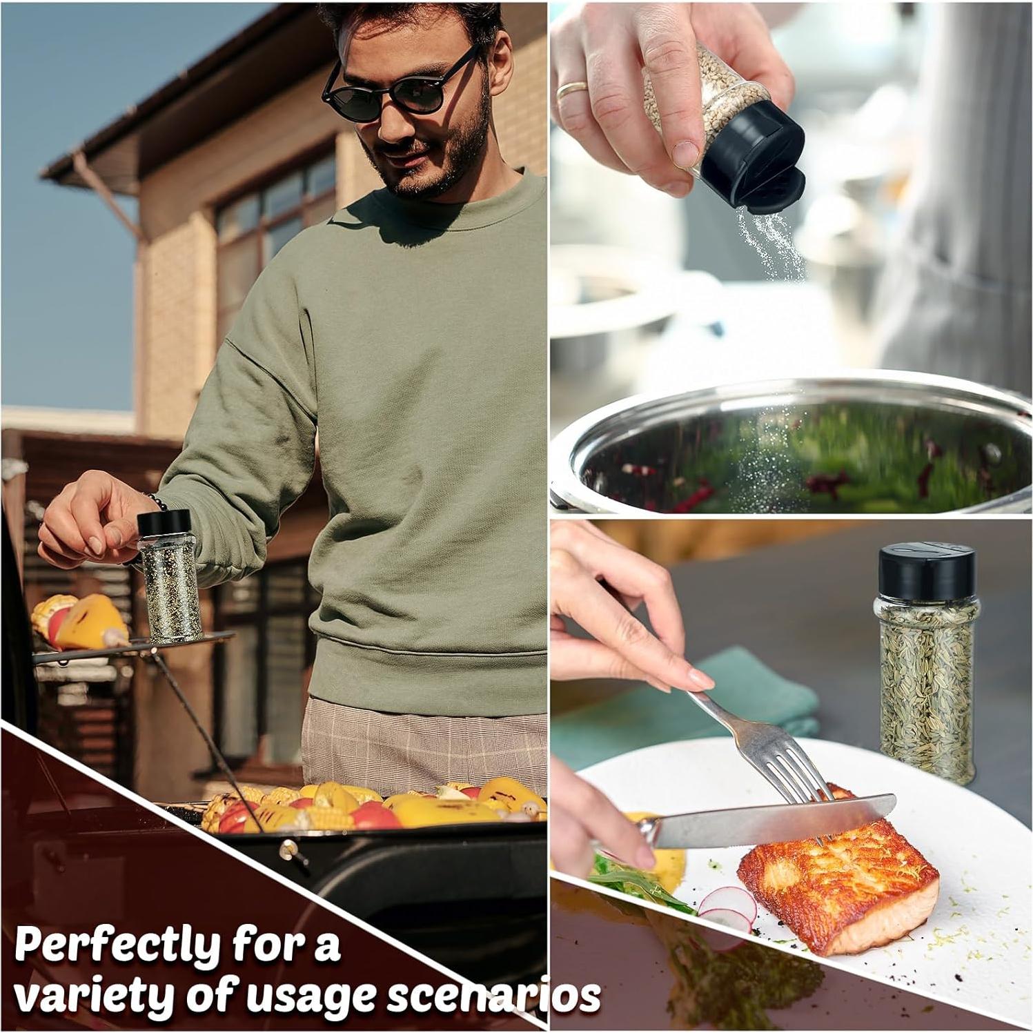 Tarros de Especias Jadive 36 Pcs Plástico 156 ml Transparentes