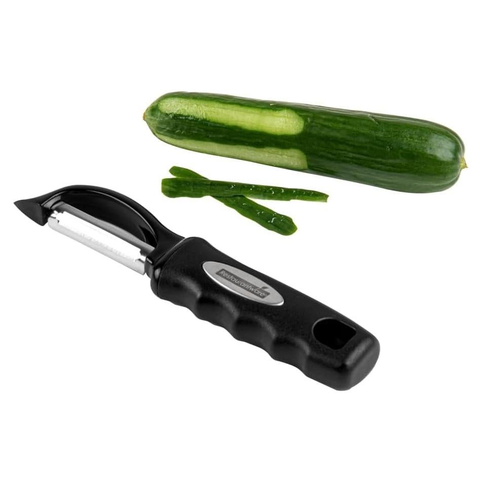Pelador de Verduras Restaurantware 19 cm Acero Inoxidable Negro