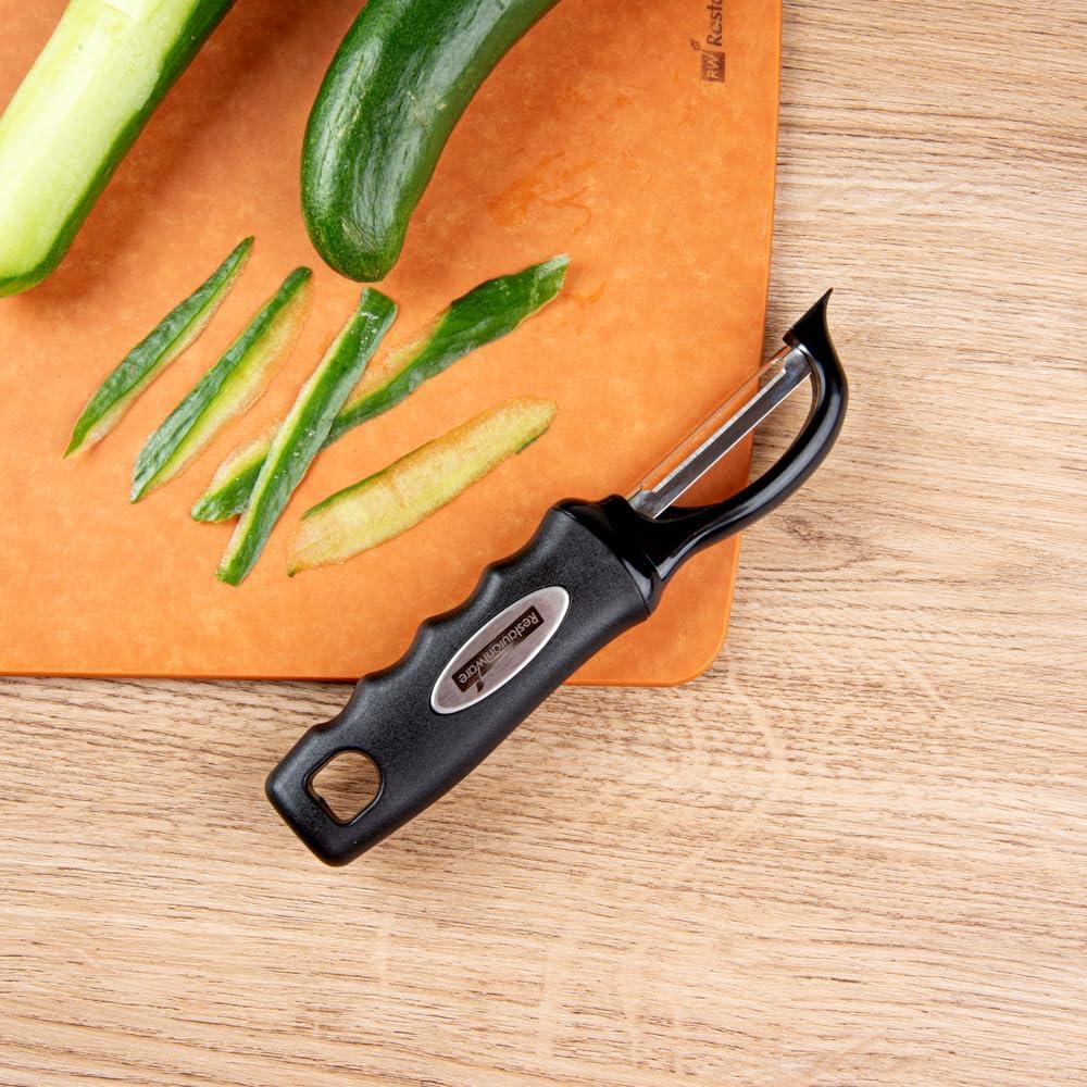 Pelador de Verduras Restaurantware 19 cm Acero Inoxidable Negro