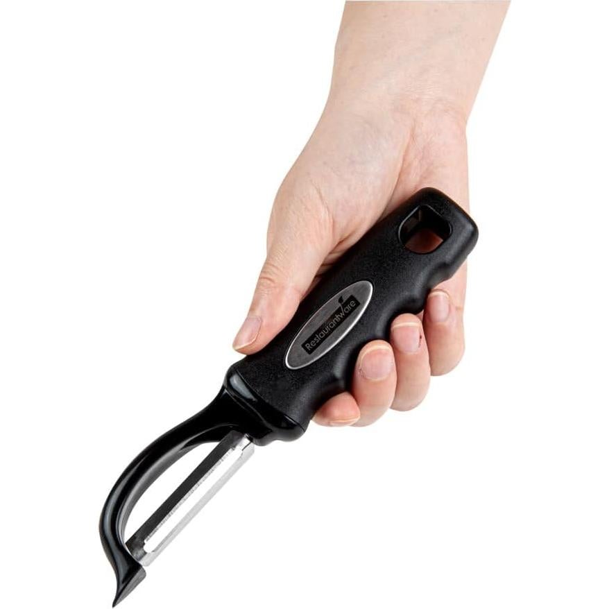 Pelador de Verduras Restaurantware 19 cm Acero Inoxidable Negro
