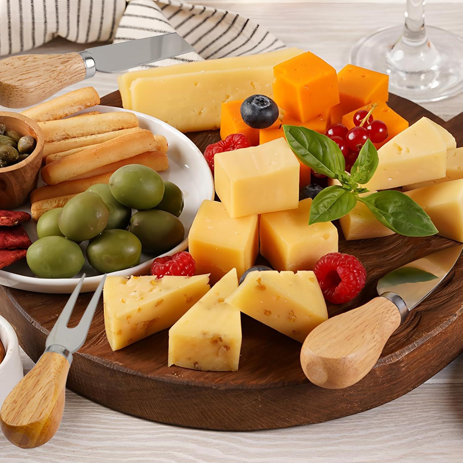 Juego de 4 cuchillos para queso ZSYADSDH de acero inoxidable