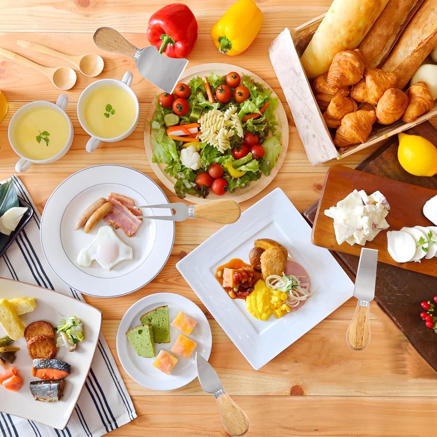 Juego de 4 cuchillos para queso ZSYADSDH de acero inoxidable