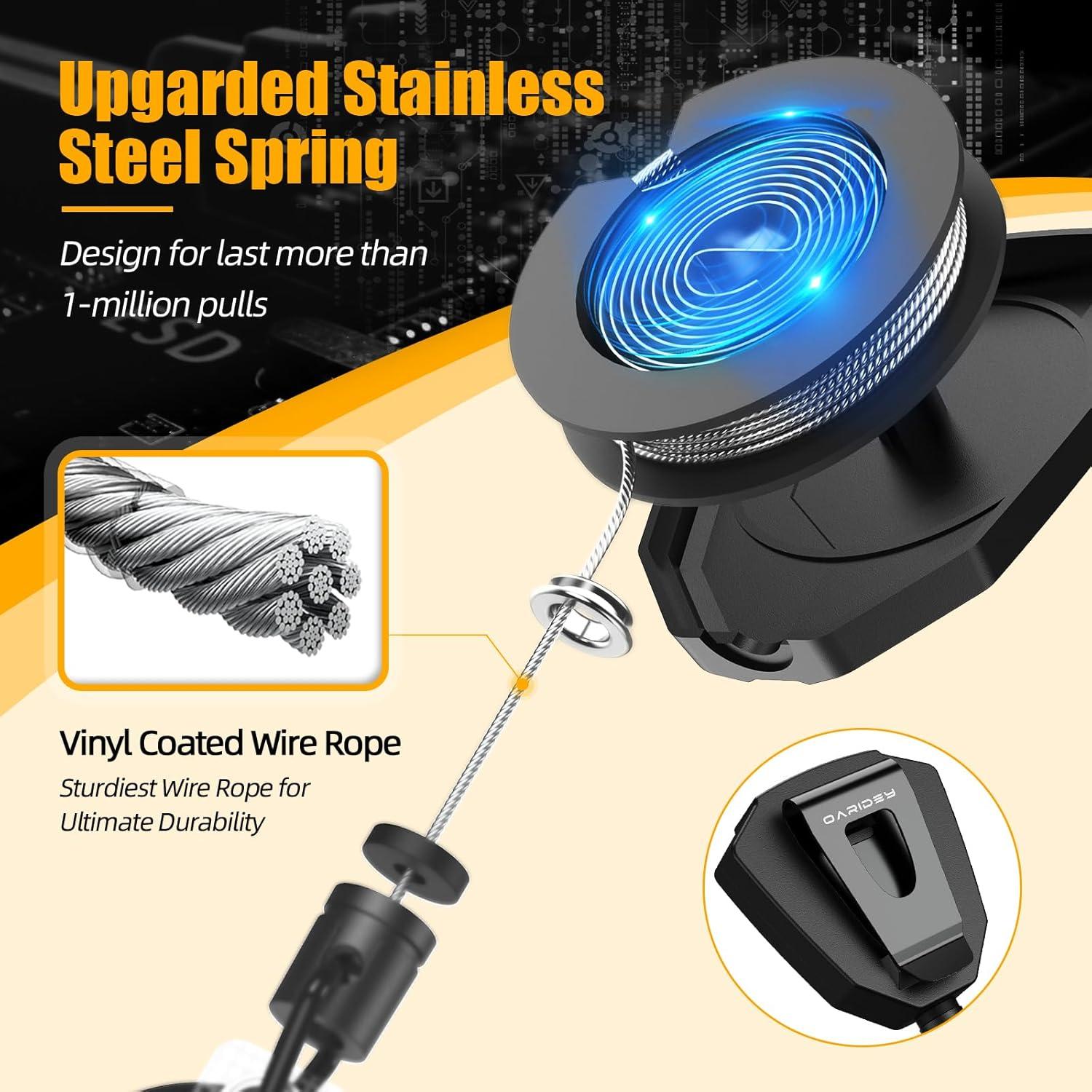 Llavero Retráctil Oaridey con Clip para Cinturón 80.8 cm