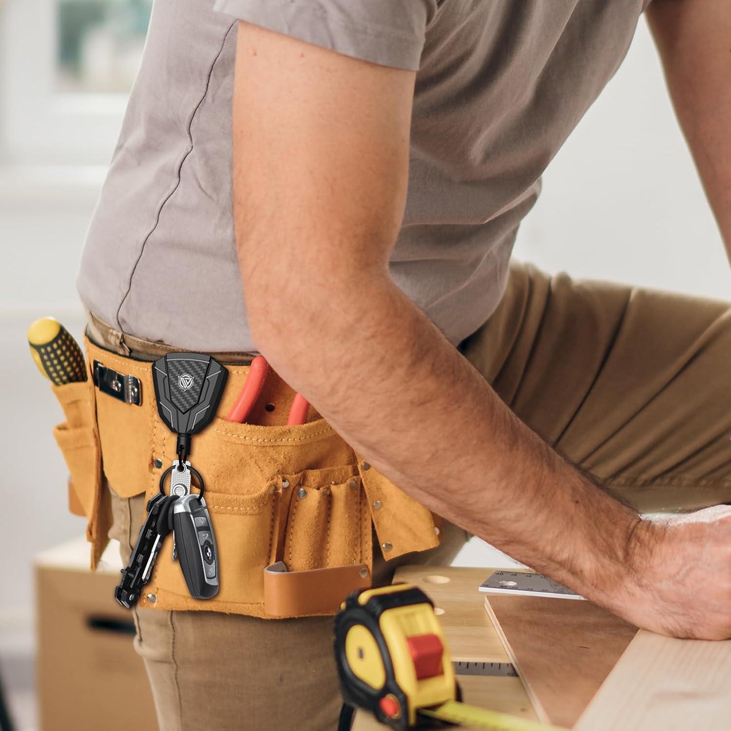 Llavero Retráctil Oaridey con Clip para Cinturón 80.8 cm