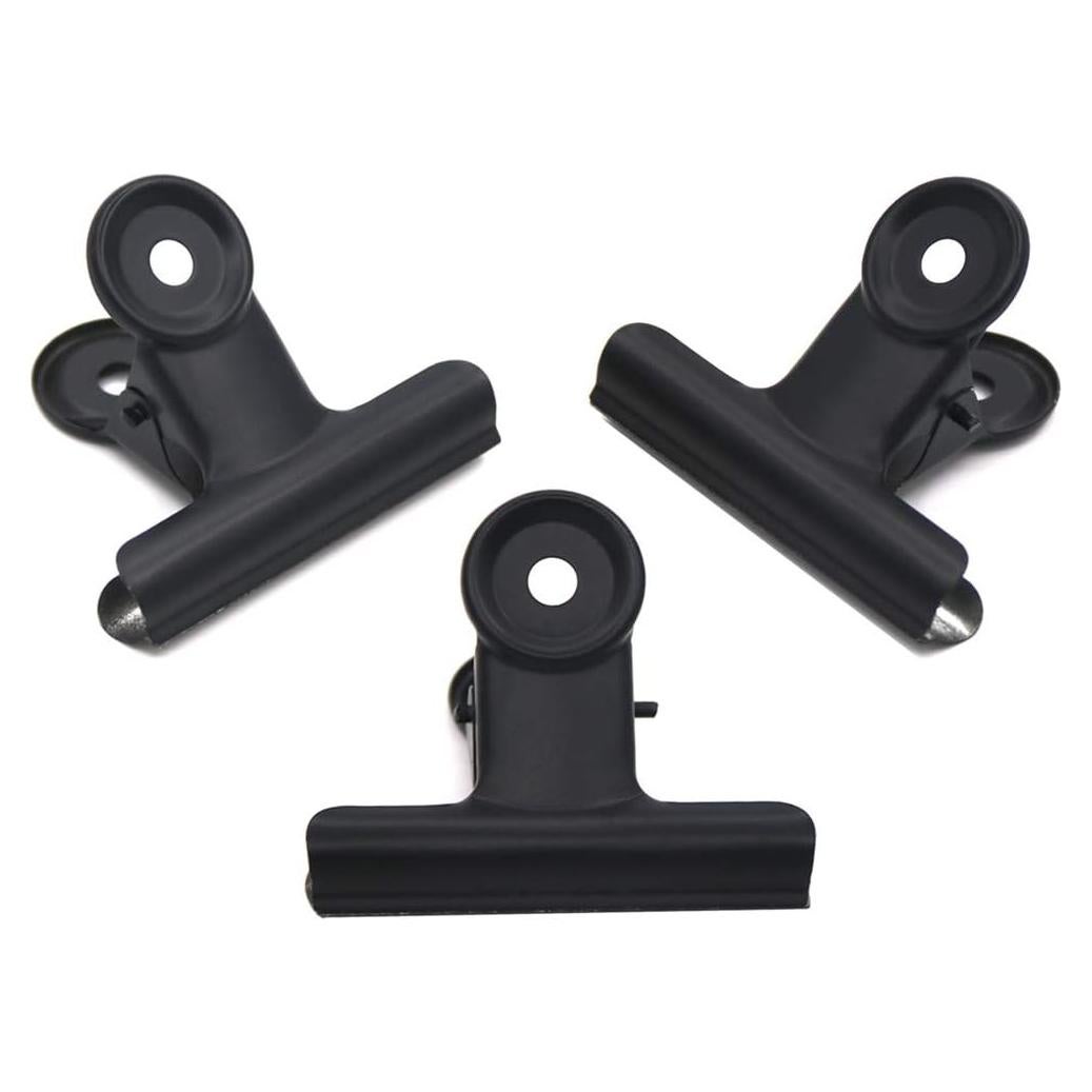 Clips de Papel Coideal Negros 5 cm - Paquete de 20 Clips de Metal