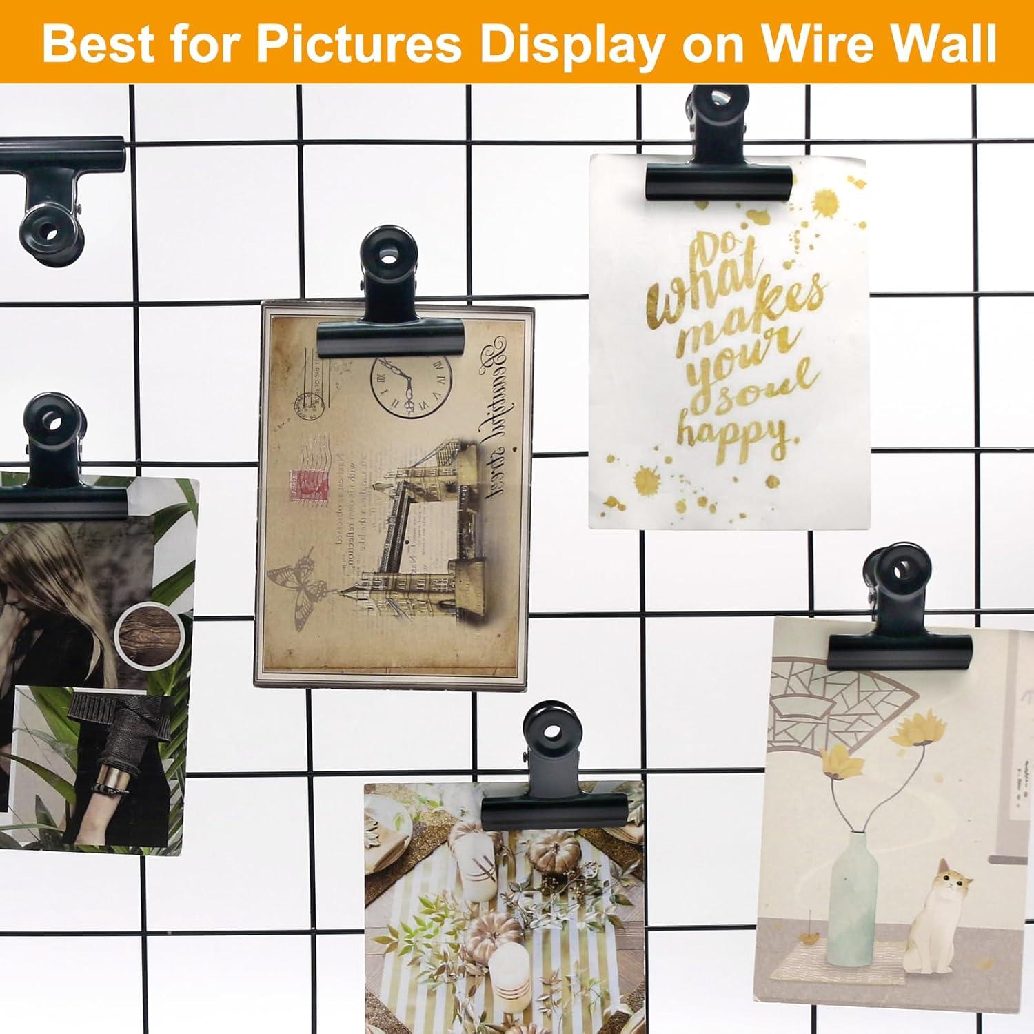 Clips de Papel Coideal Negros 5 cm - Paquete de 20 Clips de Metal