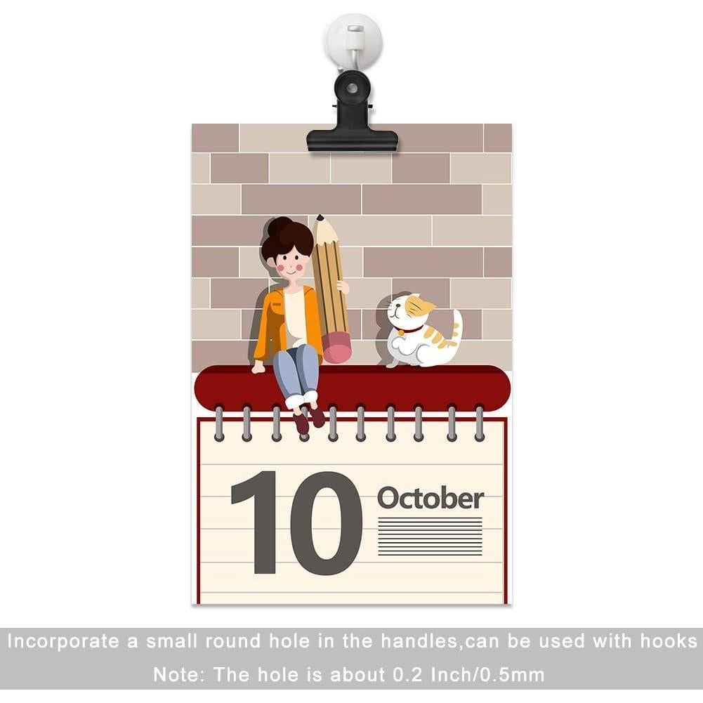 Clips de Papel Coideal Negros 5 cm - Paquete de 20 Clips de Metal