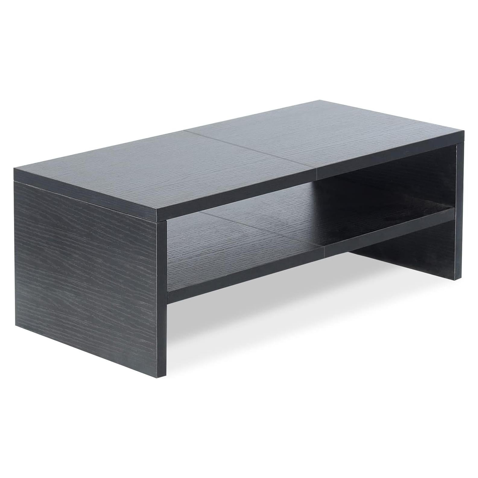 Soporte de Monitor TEAMIX de Madera Negro 2 Niveles 36kg