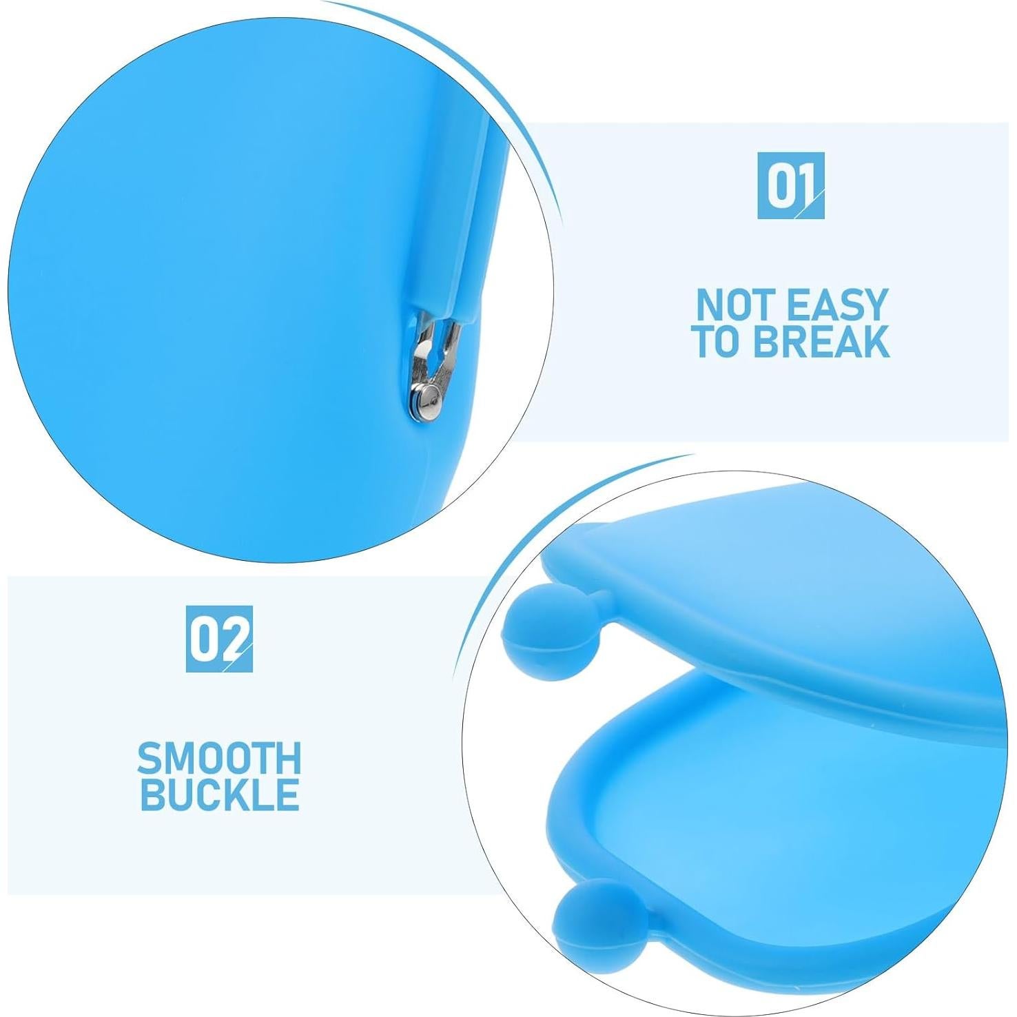 Monedero de Silicona Abaodam 16.5x12cm Azul Mini