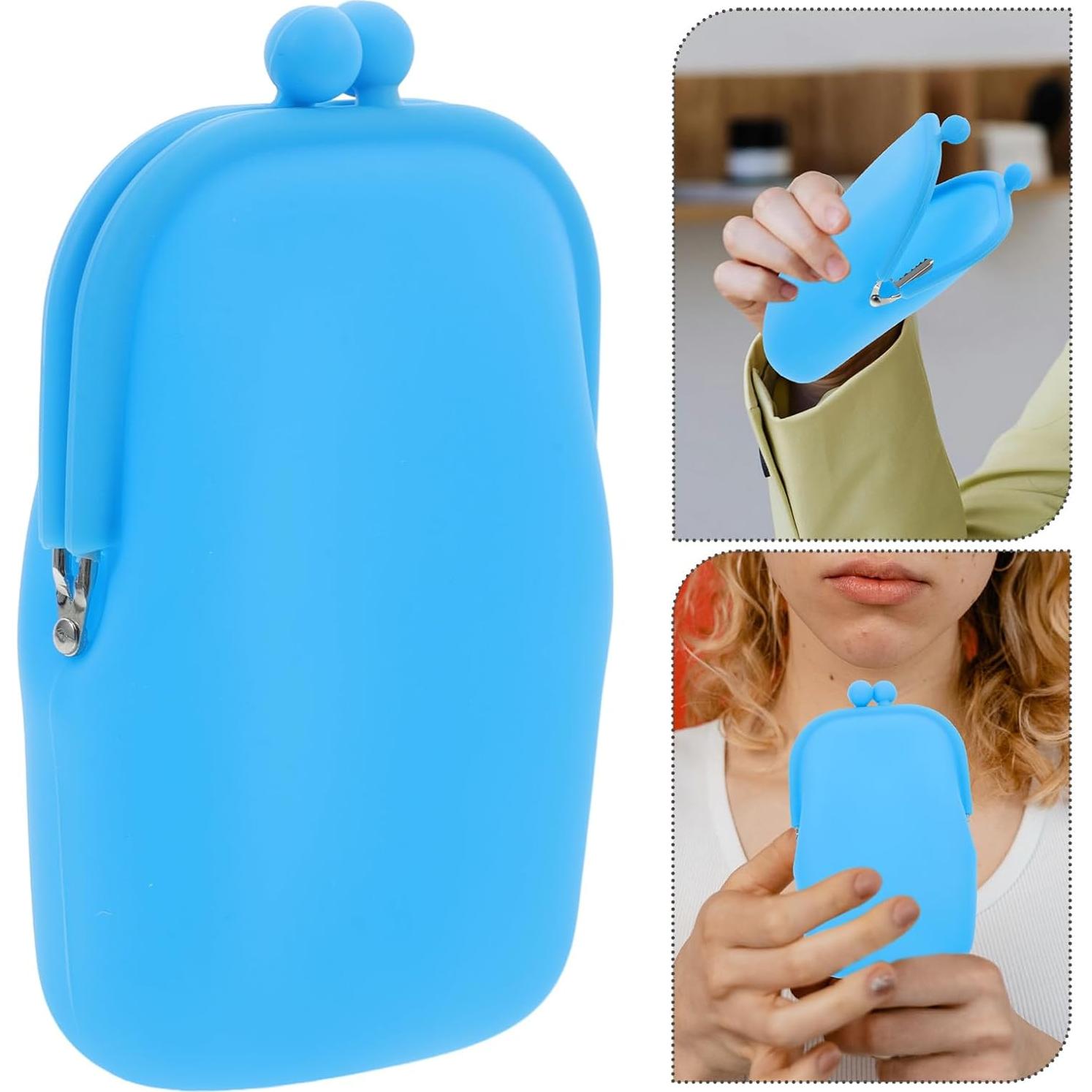 Monedero de Silicona Abaodam 16.5x12cm Azul Mini