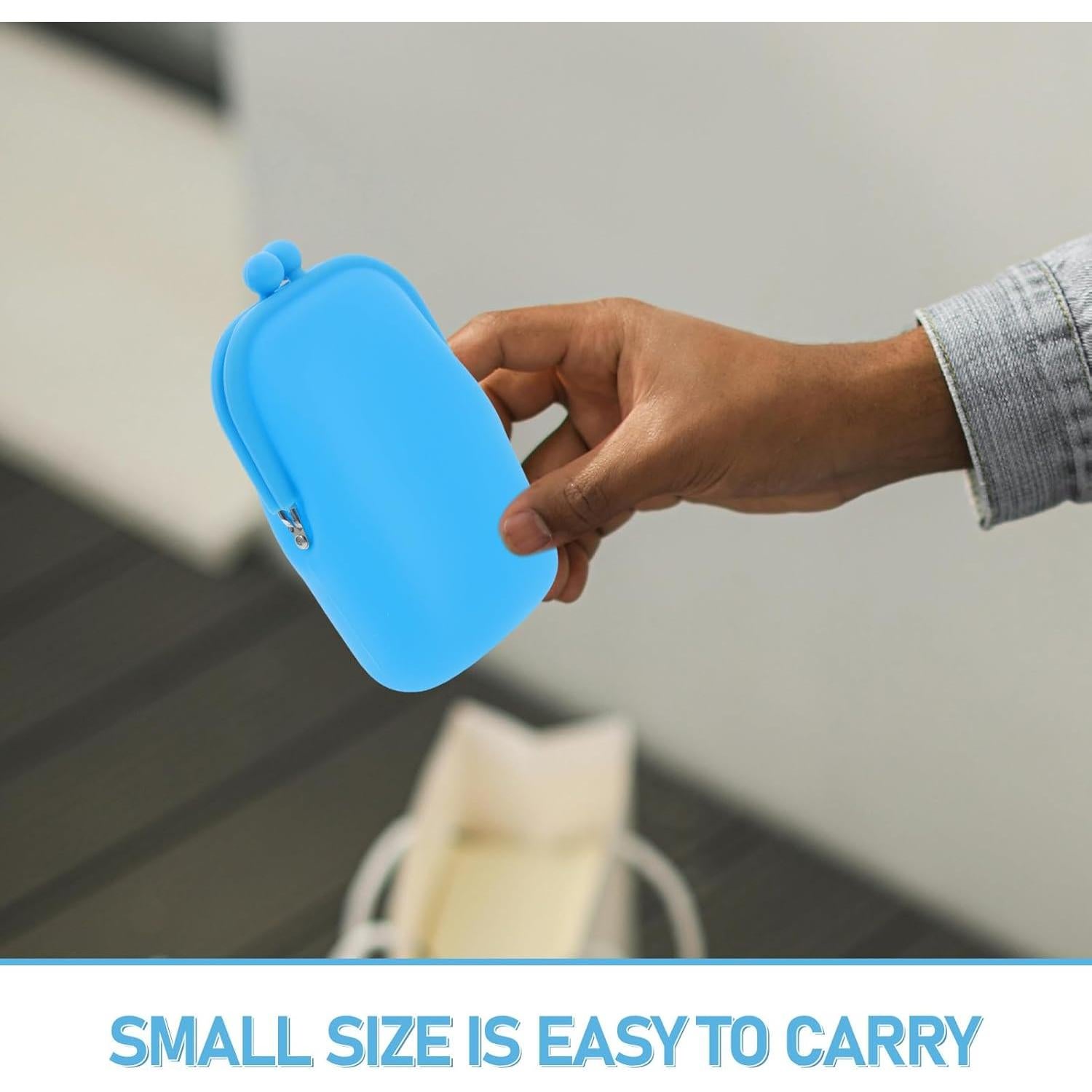 Monedero de Silicona Abaodam 16.5x12cm Azul Mini