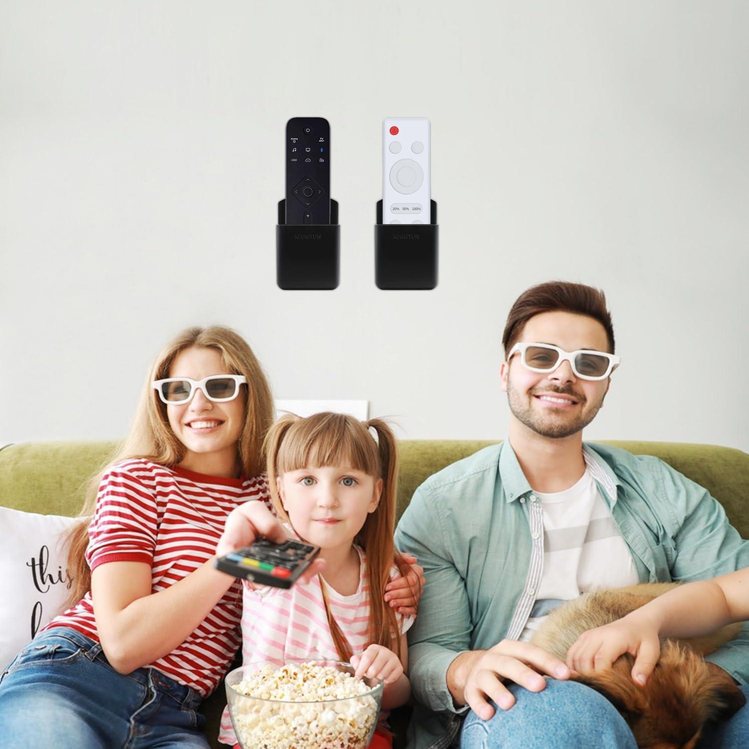 Soporte de Control Remoto Montaje en Pared TKGKHK 2PCS Negro