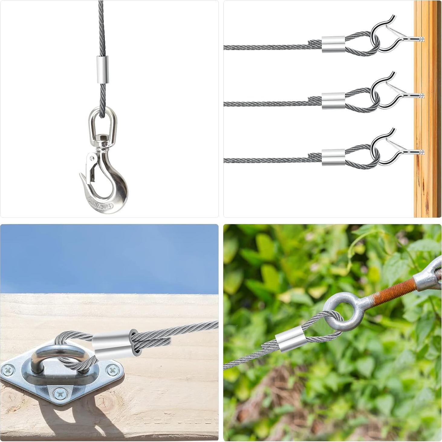 Manga de Crimpado de Aluminio 30PCS 6mm Petutu