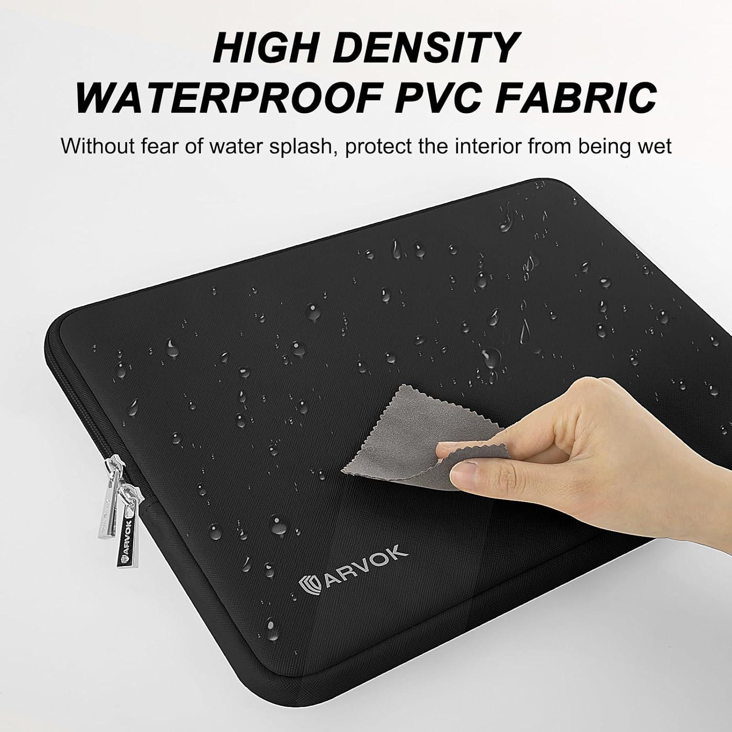Funda Impermeable ARVOK para Laptop 13" Negro - Protección Múltiple