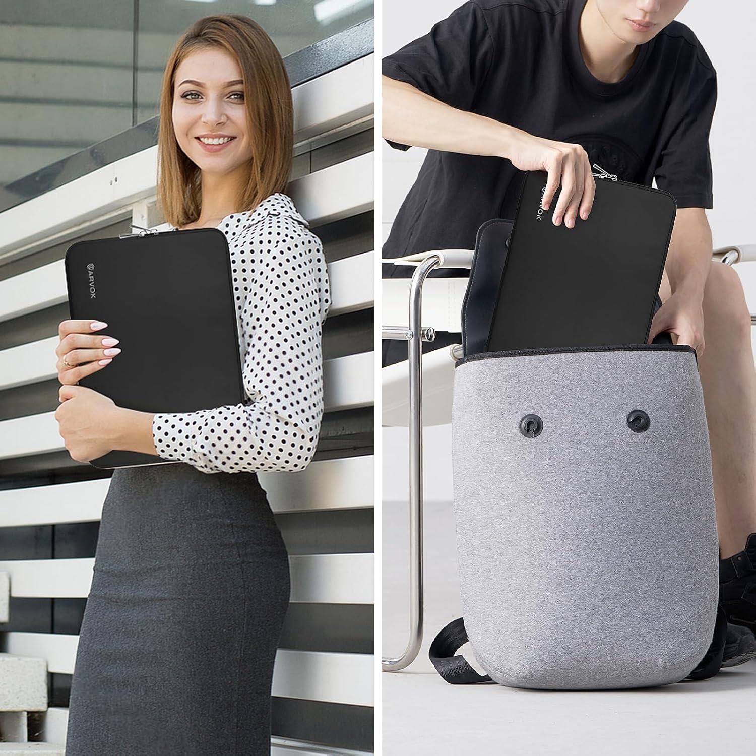 Funda Impermeable ARVOK para Laptop 13" Negro - Protección Múltiple