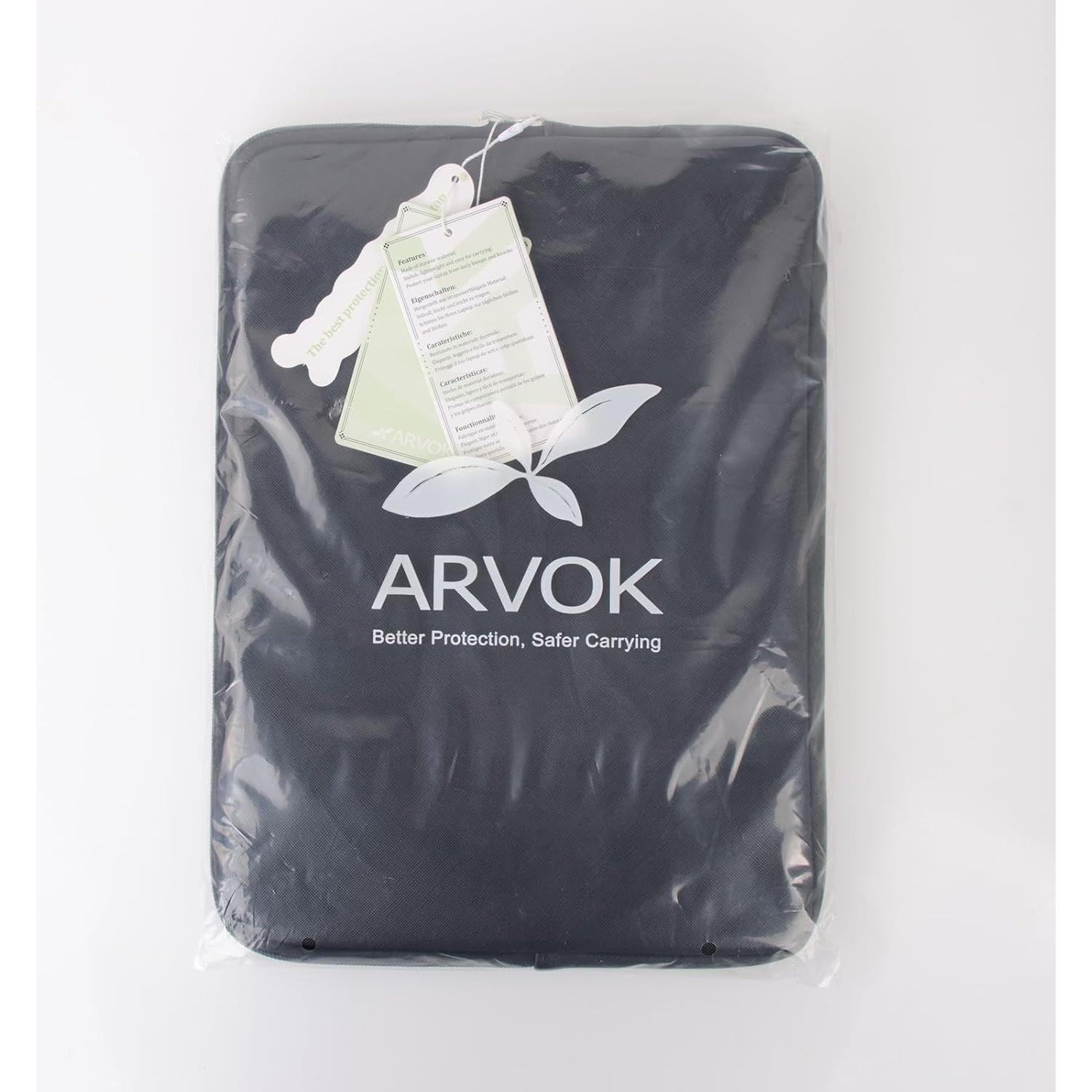 Funda Impermeable ARVOK para Laptop 13" Negro - Protección Múltiple