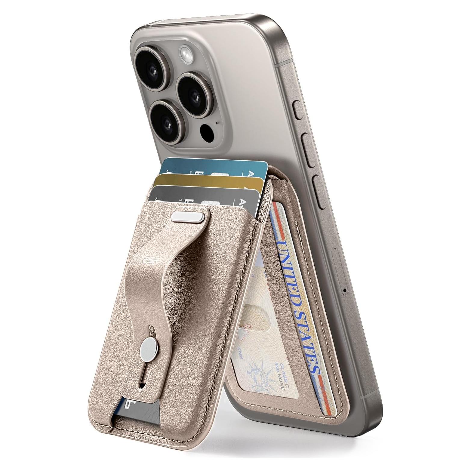 Cartera Aura MagSafe ESR Titanio Desértico para iPhone 12-16