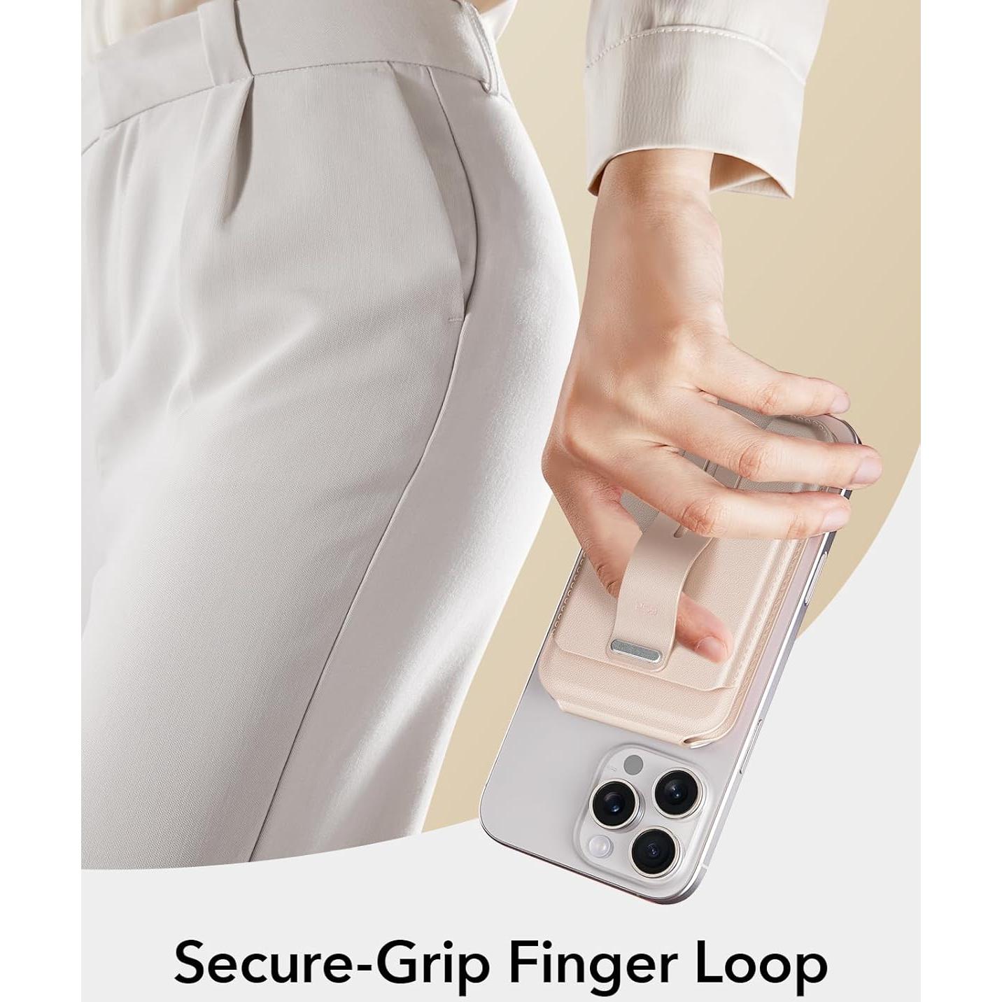 Cartera Aura MagSafe ESR Titanio Desértico para iPhone 12-16