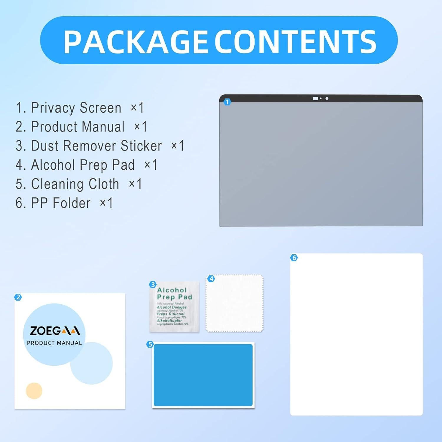 Pantalla Privada ZOEGAA para MacBook Air 13" (2010-2017) Anti-Ojeo