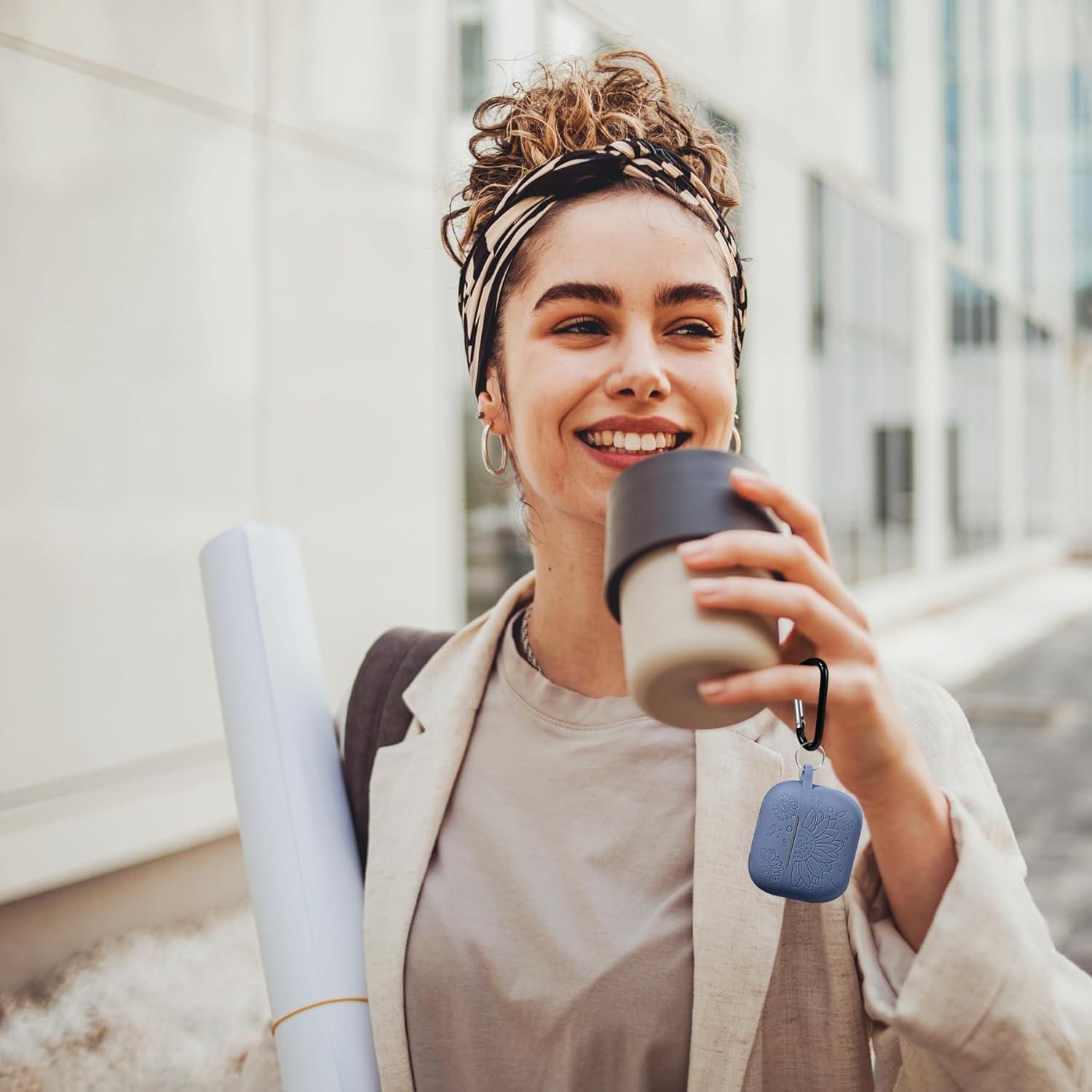 Funda de Silicona IMIVIO para AirPods 4ta Generación Azul Gris