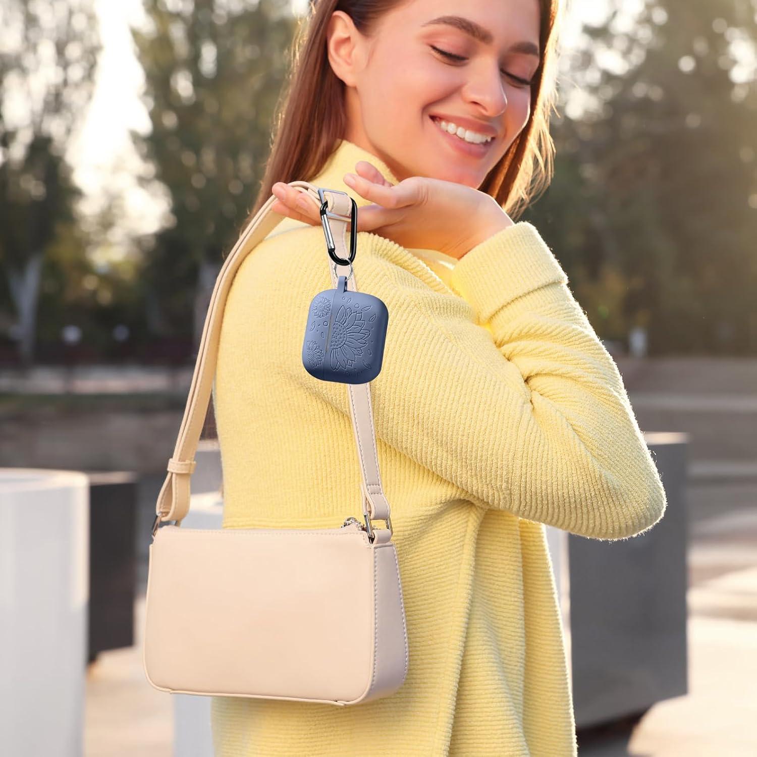 Funda de Silicona IMIVIO para AirPods 4ta Generación Azul Gris