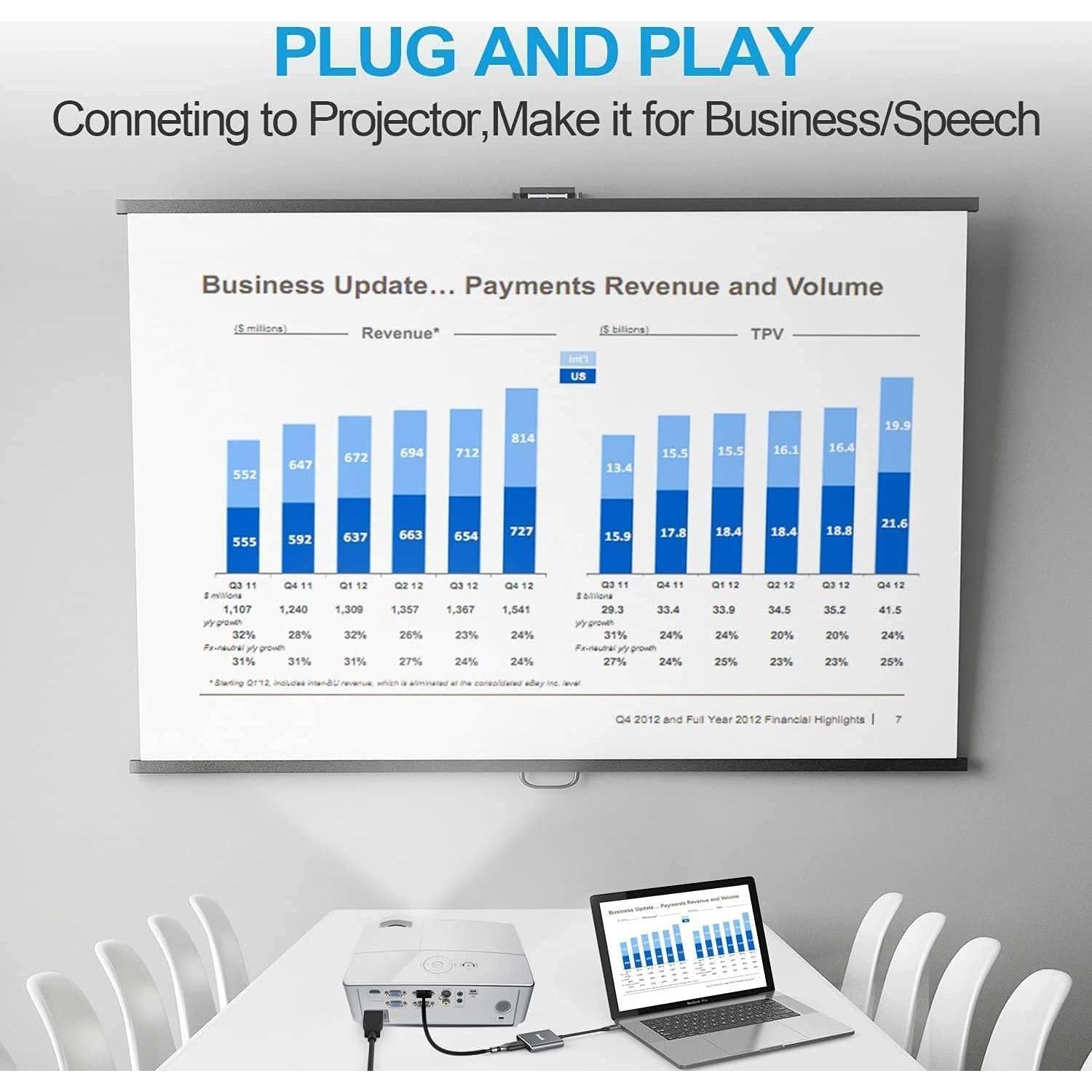 Adaptador Multiport USB C a HDMI Tuwejia 4K USB 3.0 Gris
