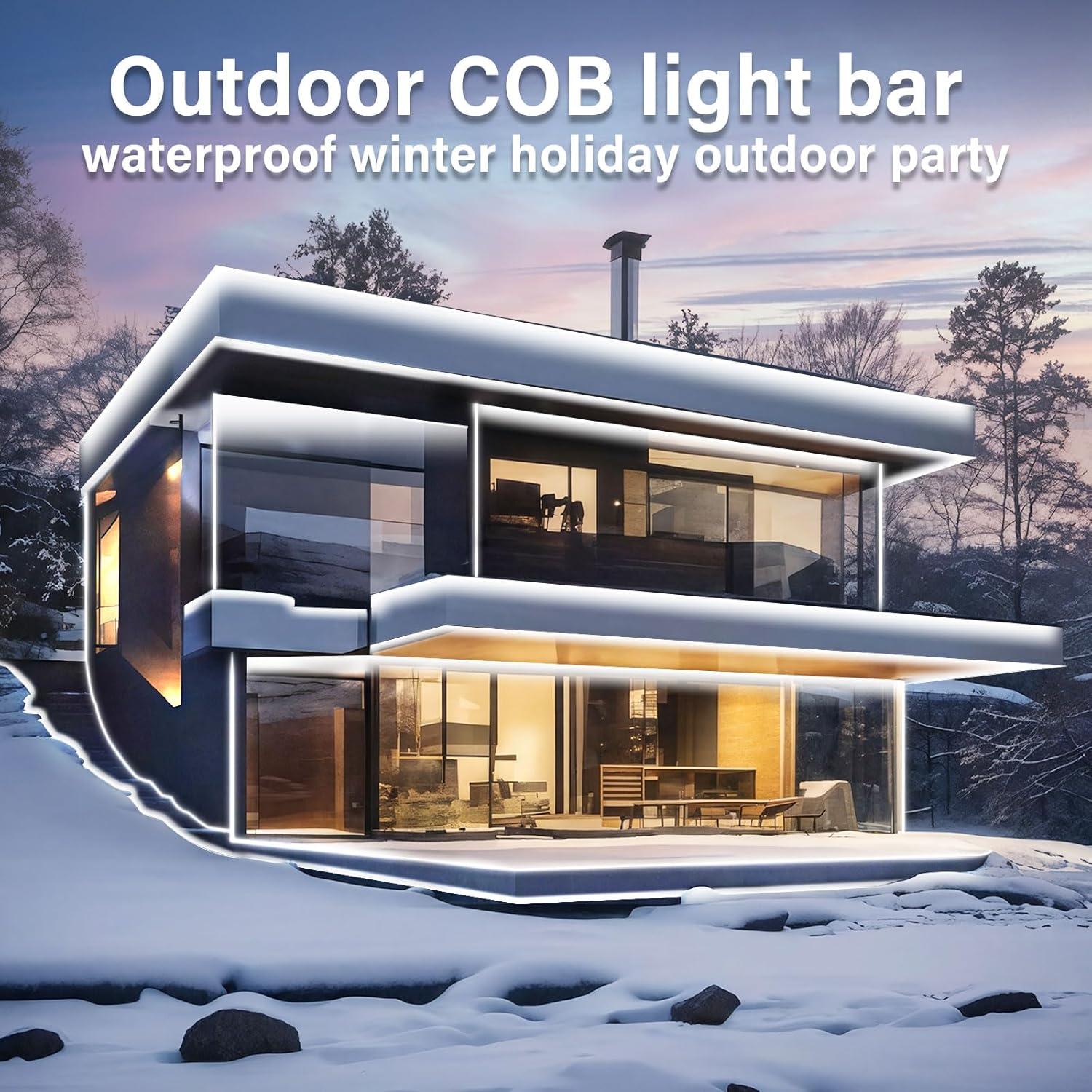 Tira LED COB 100 pies Talkhigh IP68 Regulable 6500K Exterior