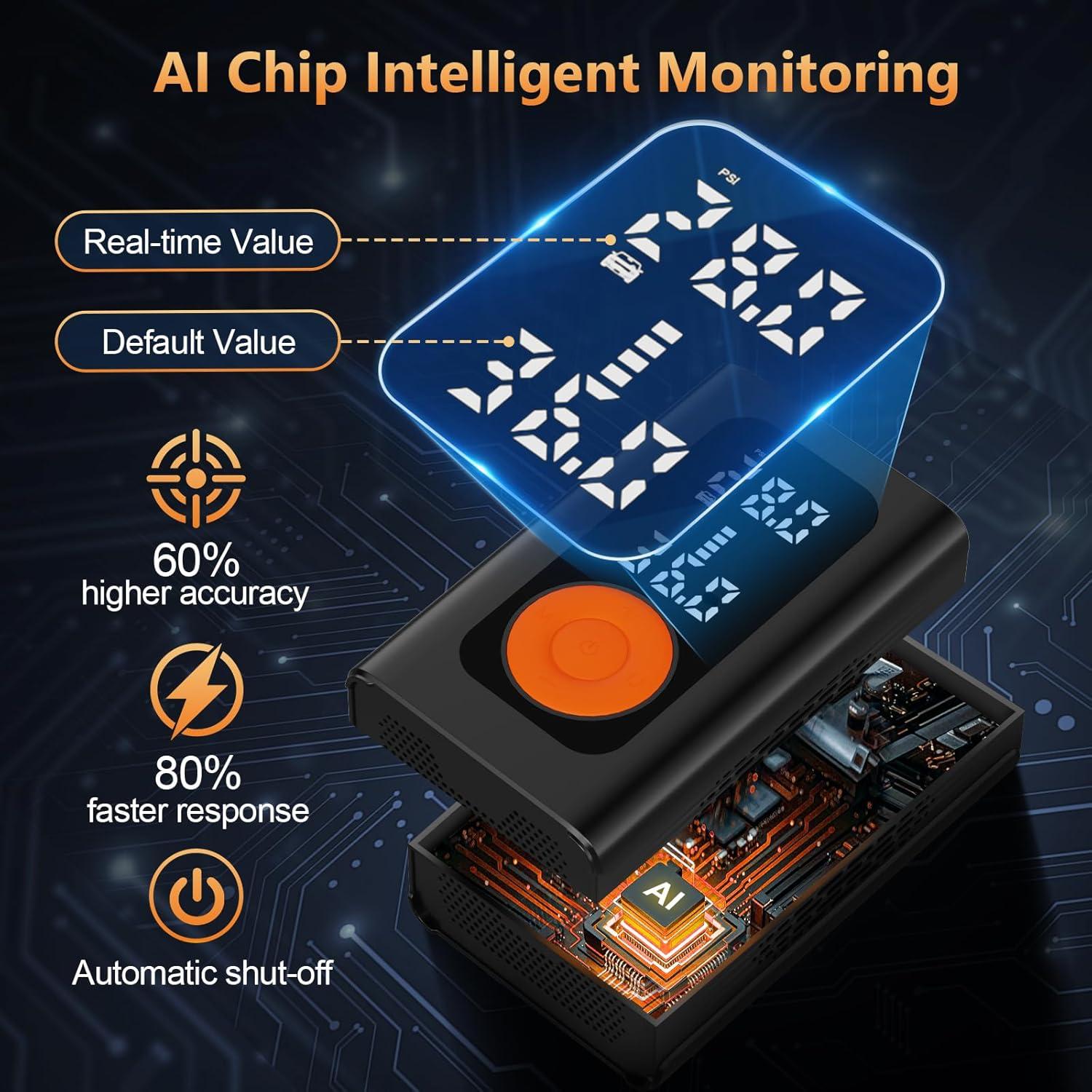 Compresor de Aire Portátil YVELINES MU-001 150 PSI Negro