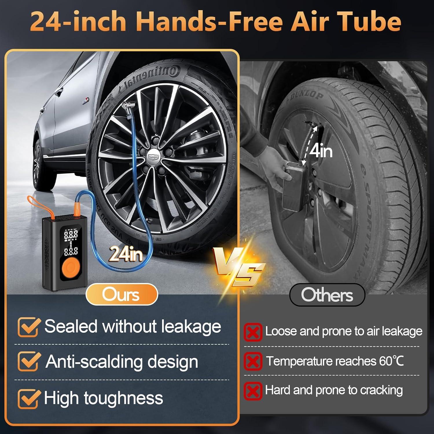 Compresor de Aire Portátil YVELINES MU-001 150 PSI Negro