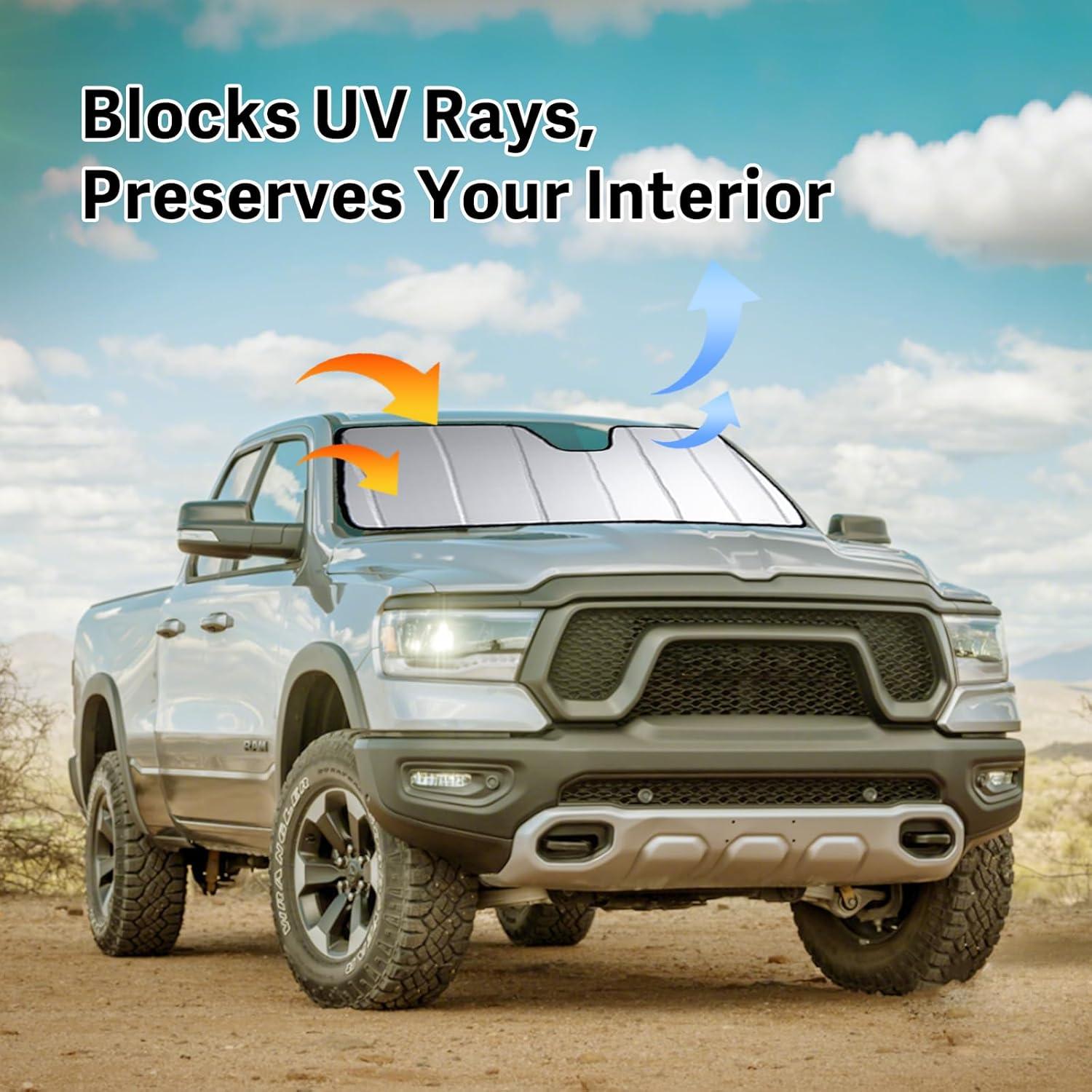 Protector Solar Parabrisas Automost para Dodge RAM 1500 2019-2025