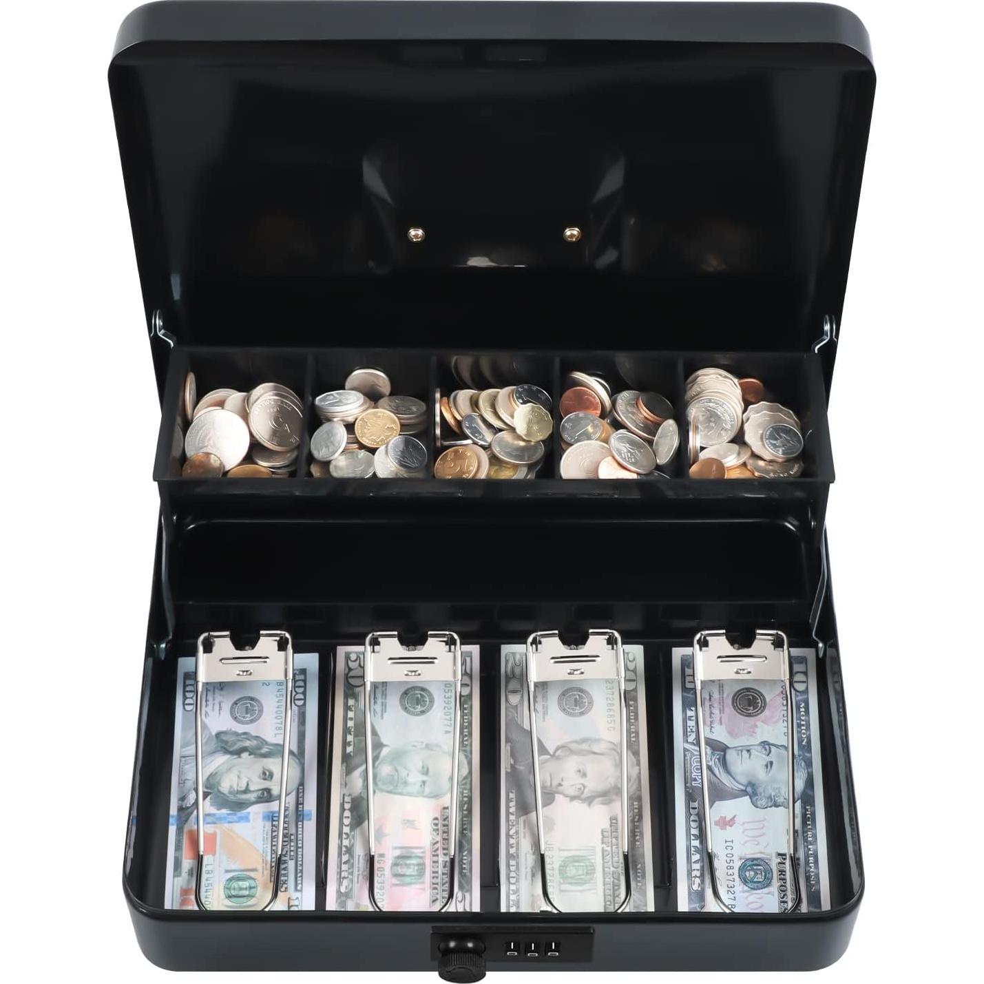 Caja de Efectivo Xydled con Cerradura de Combinación 30x24x9cm