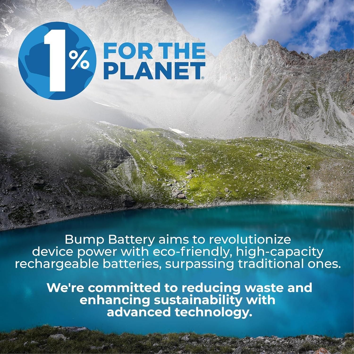 Baterías Recargables 9V Bump - Paquete de 4 con Carga USB-C