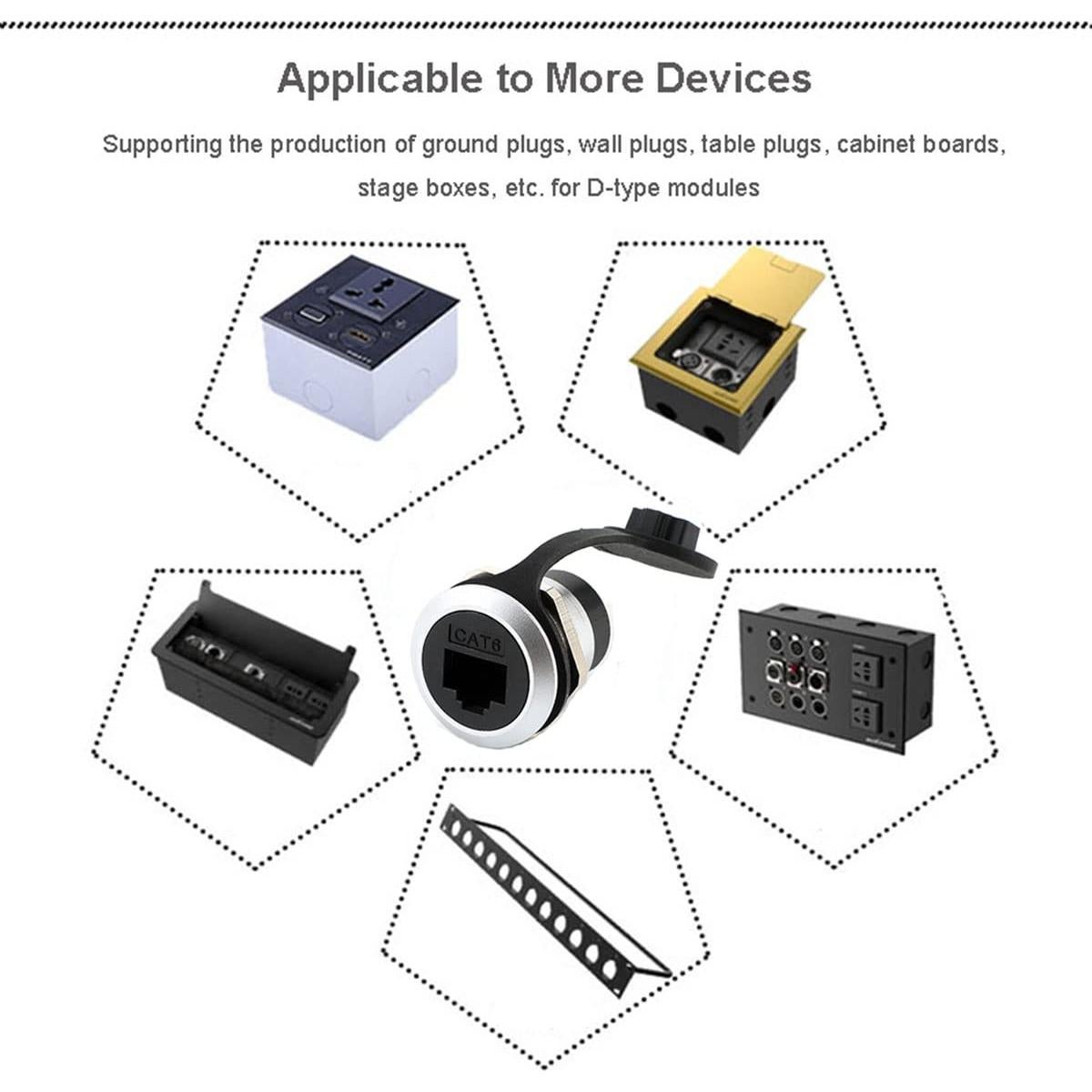 Acoplador RJ45 CAT6 PENGLIN 2PCS Femenino a Femenino